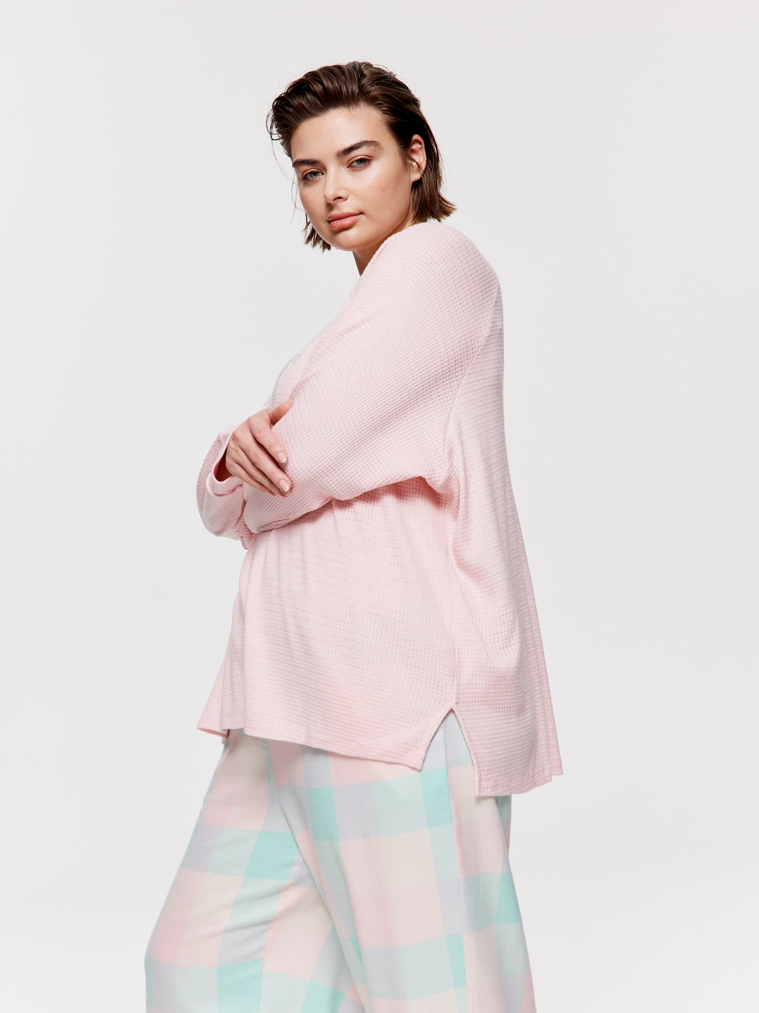 Image for P.A. Plus Buffalo Logo Waffle Sweater from Peter Alexander