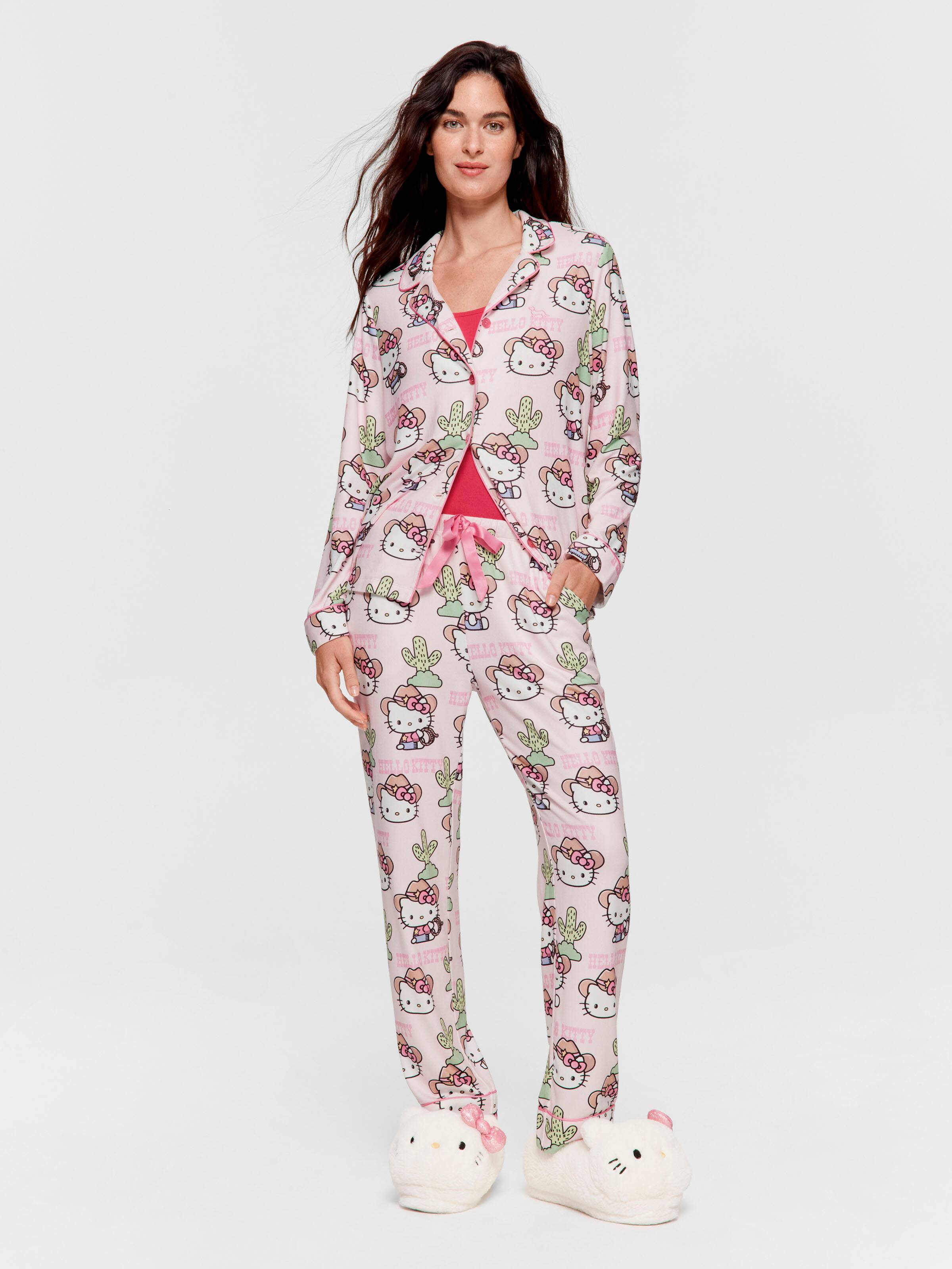 Image for Howdy Hello Kitty Plush Classic Pj Set from Peter Alexander