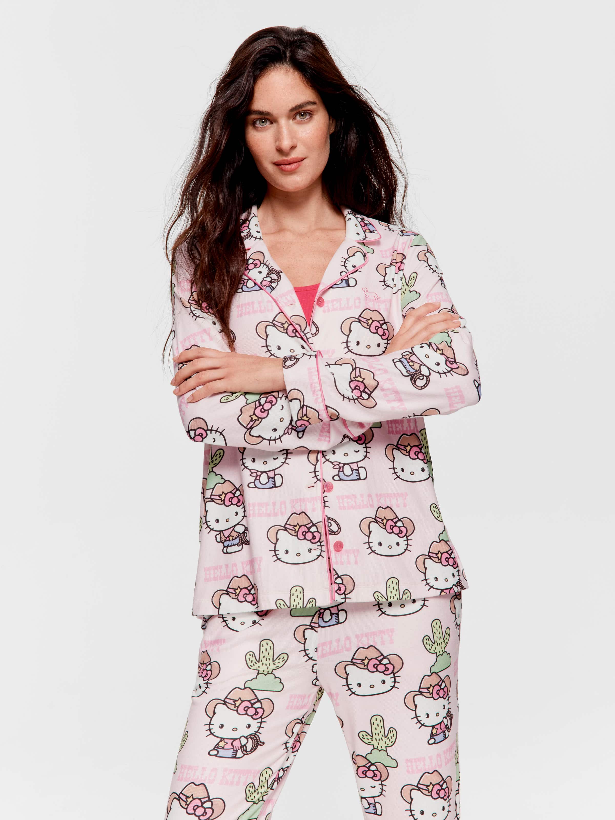 Image for Howdy Hello Kitty Plush Classic Pj Set from Peter Alexander