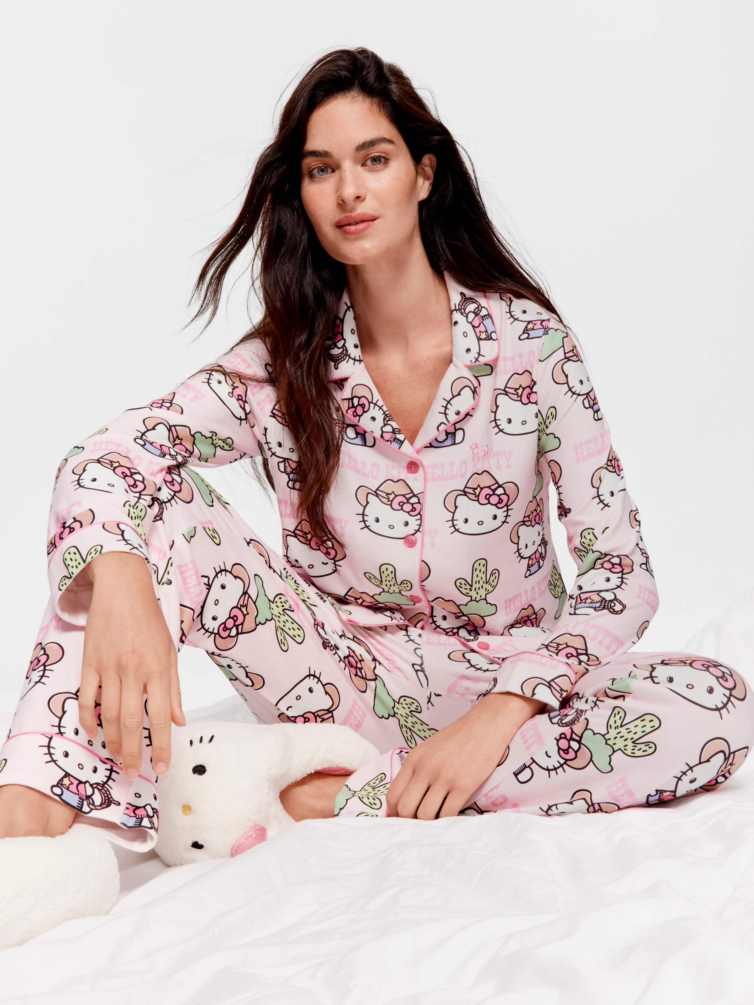 Image for Howdy Hello Kitty Plush Classic Pj Set from Peter Alexander
