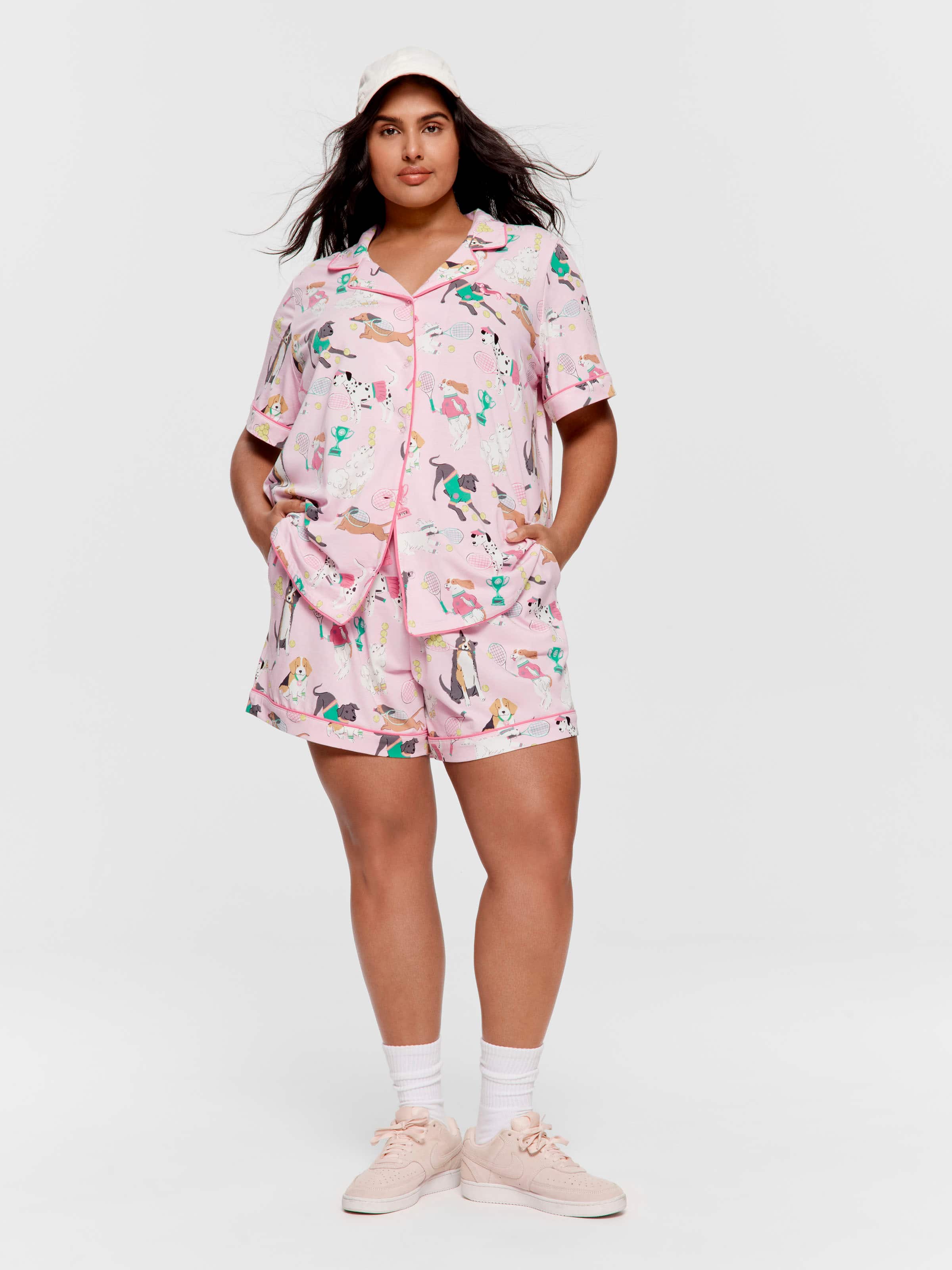 P.A. Plus Dog Tennis Shortie Pj Set