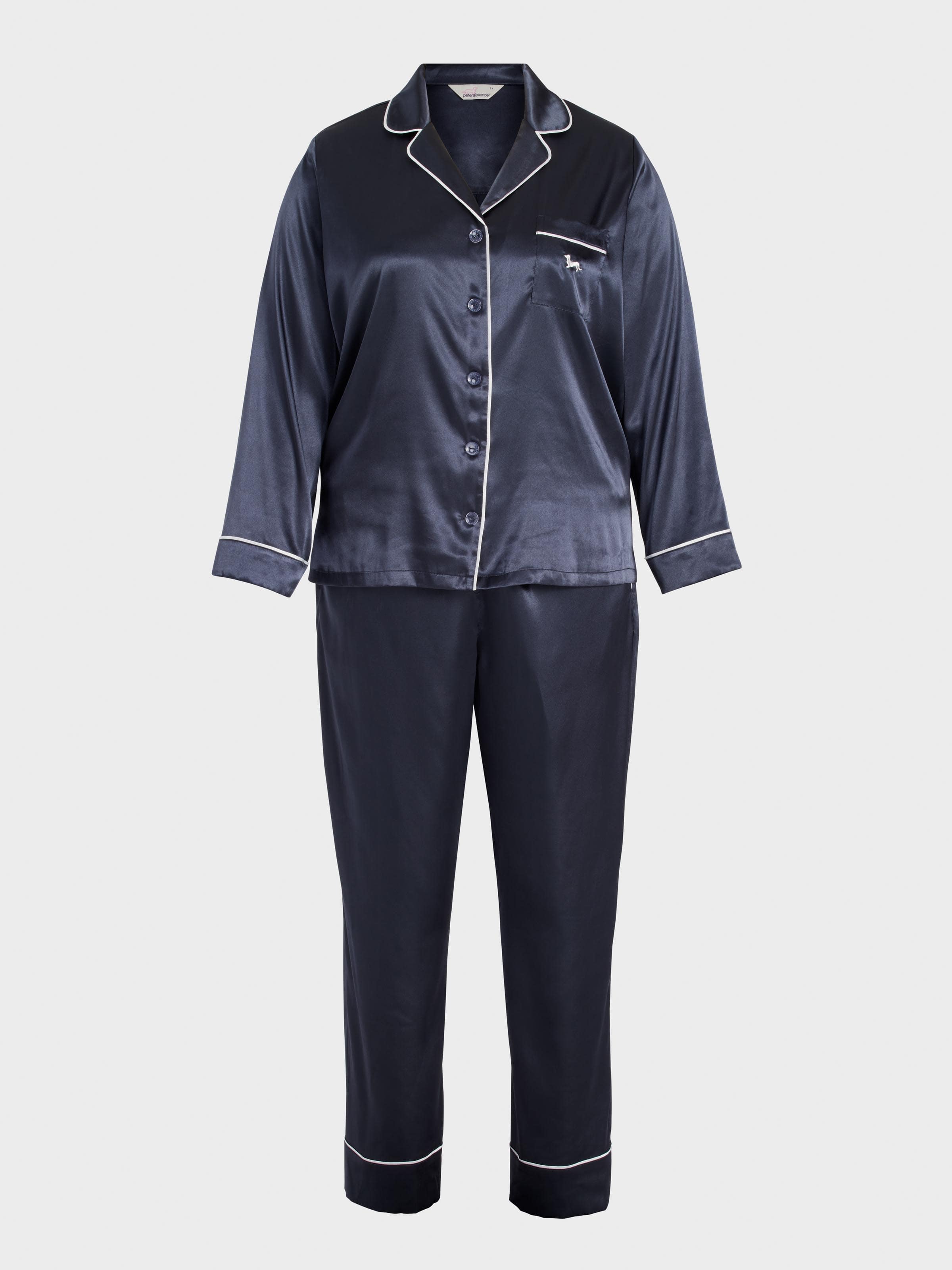 Image for P.A. Plus Charcoal Chic Satin Long Sleeve Pj Set from Peter Alexander