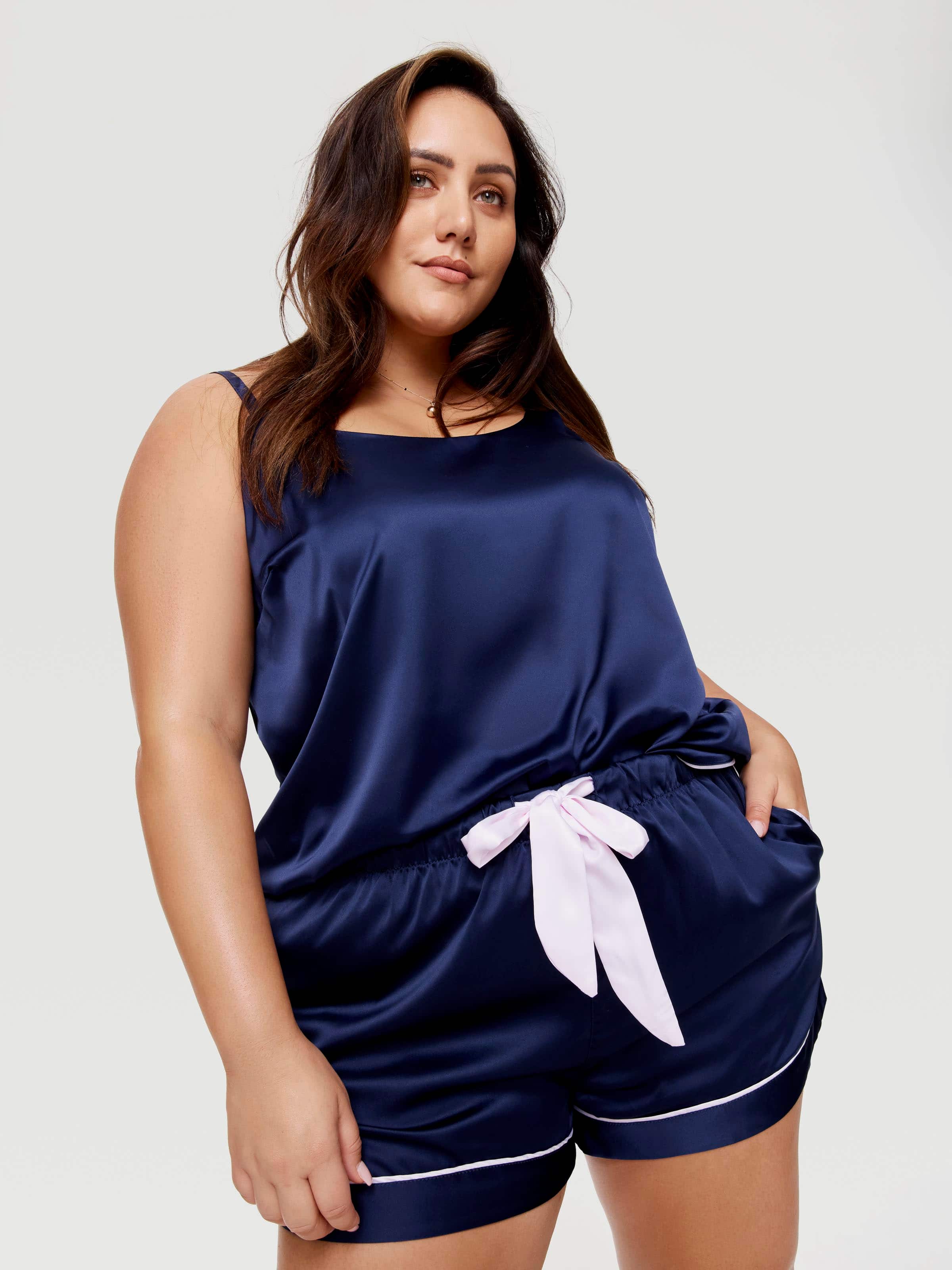 P.A. Plus Tux Luxe Satin Short