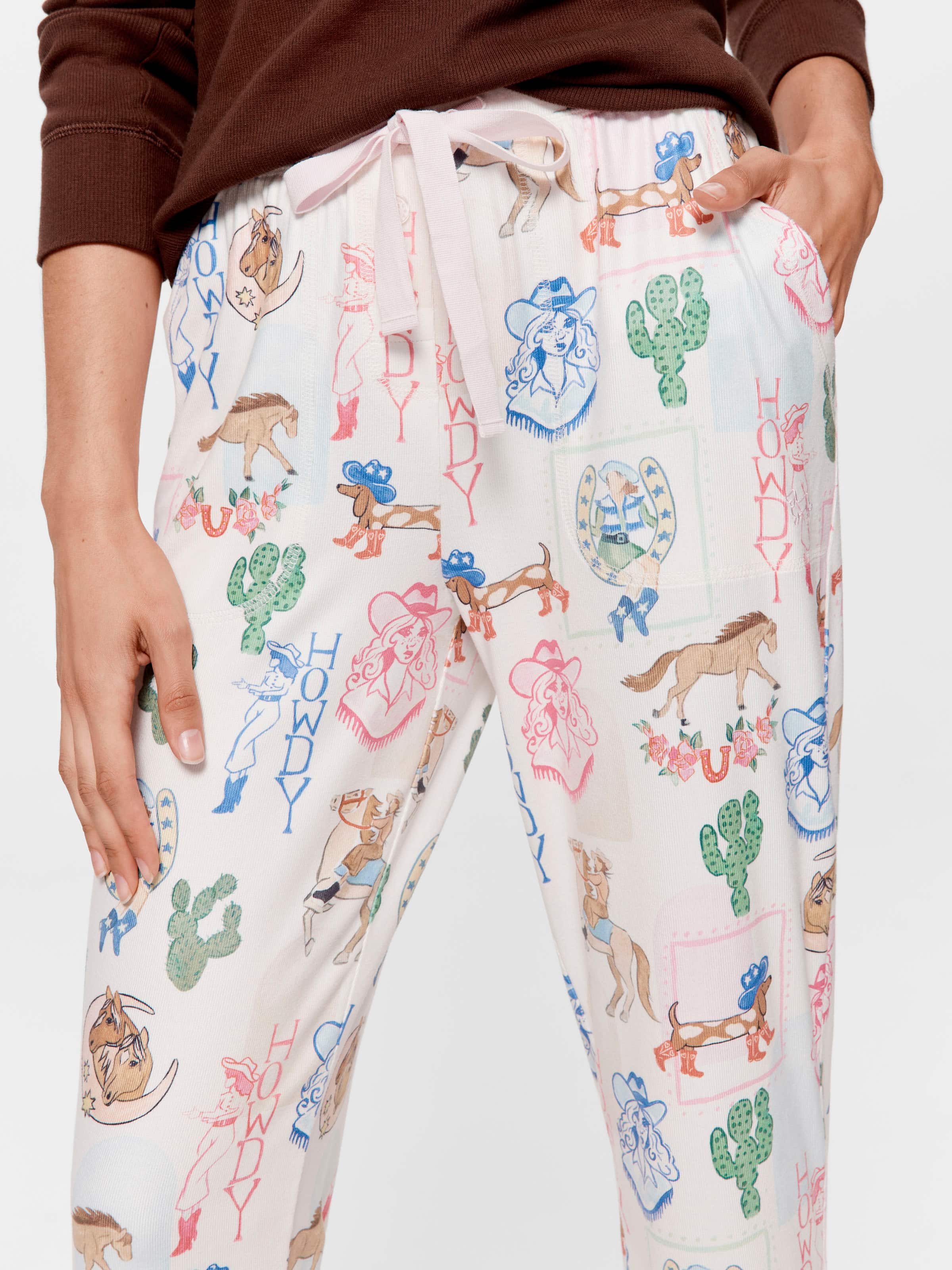 Western Plush Tapered Pj Pant