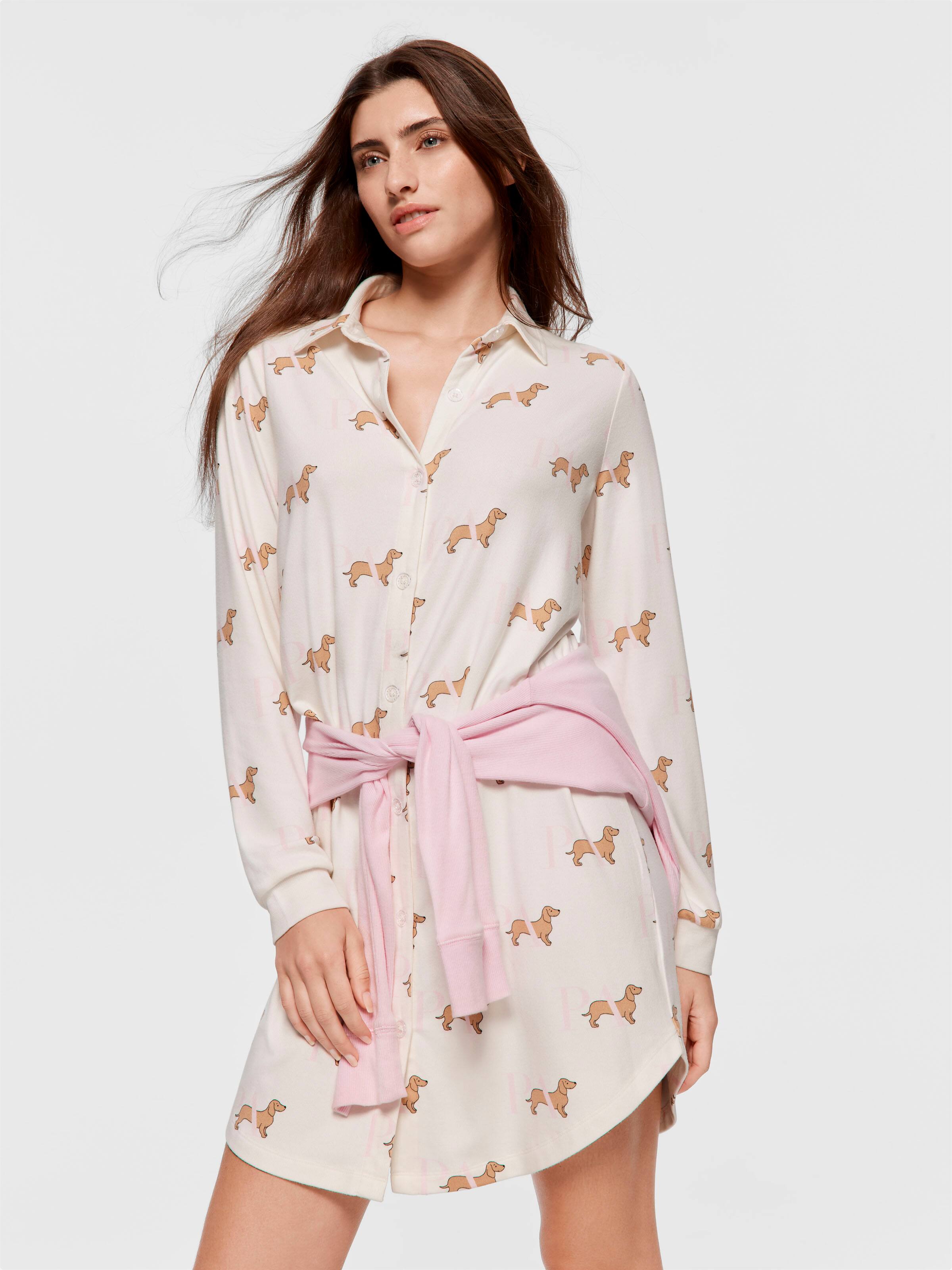 P.A. Penny Long Sleeve Plush Nightshirt