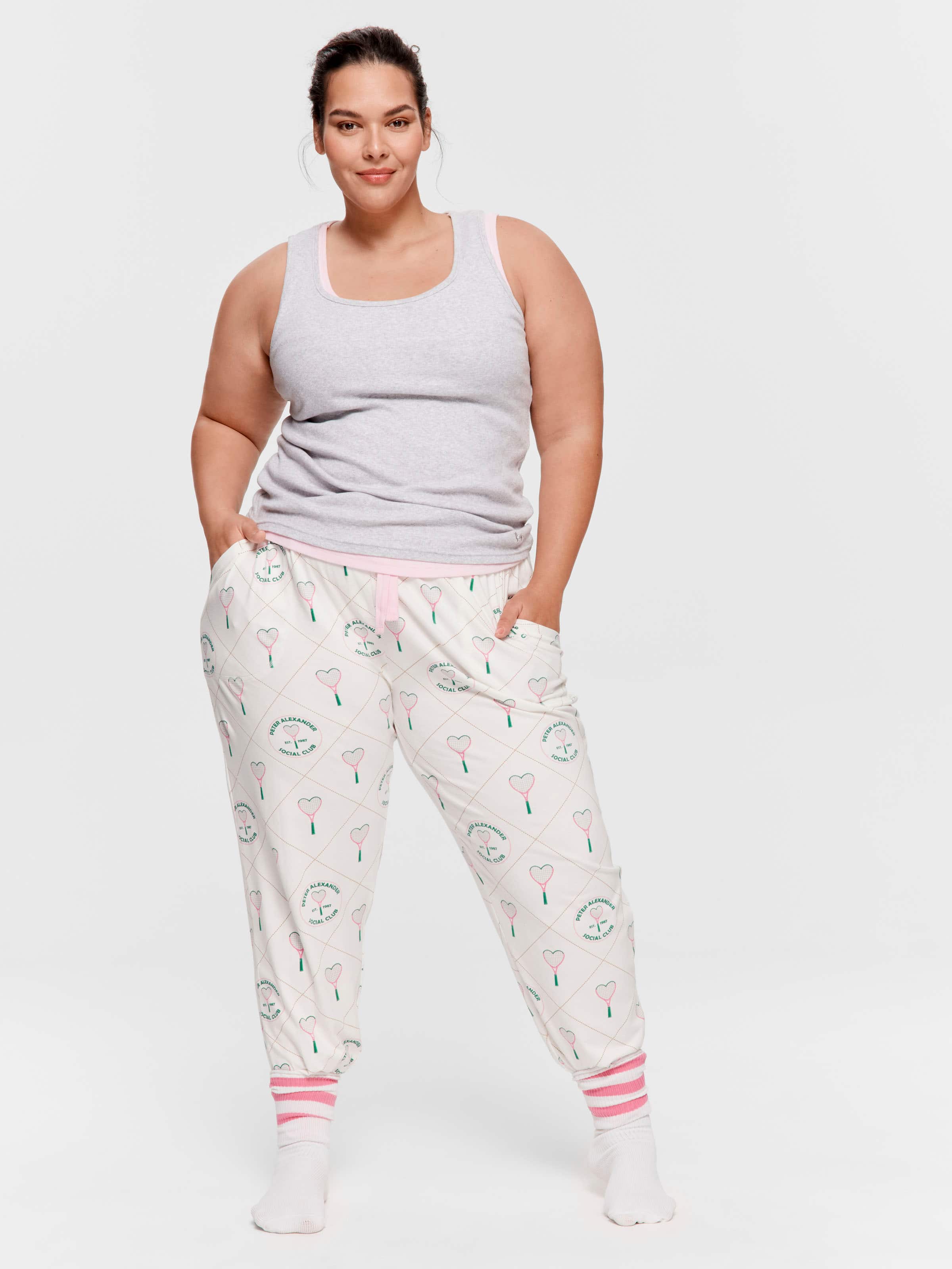 P.A. Plus Tennis Social Club Heart Easy Pj Pant