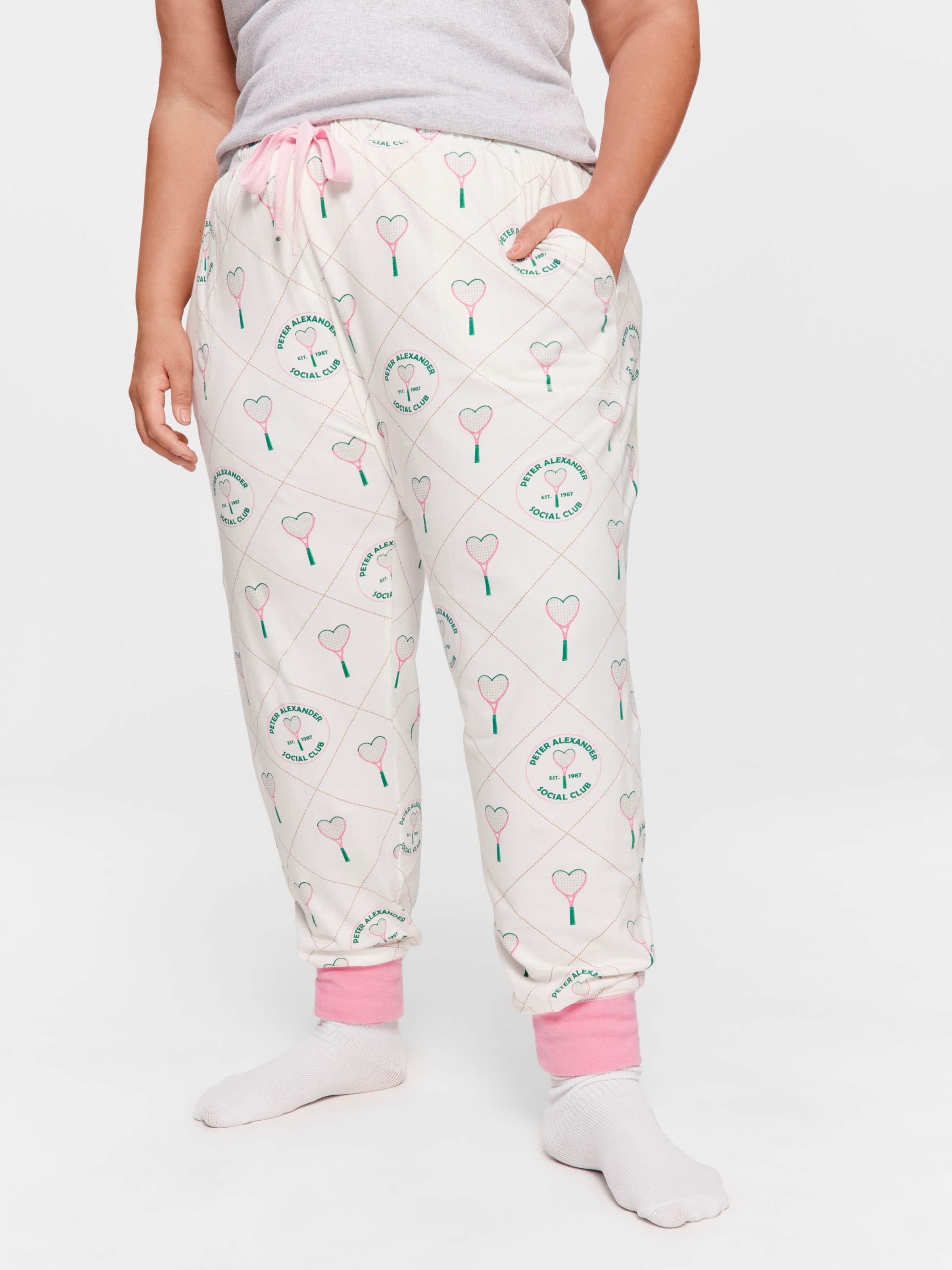 P.A. Plus Tennis Social Club Heart Easy Pj Pant