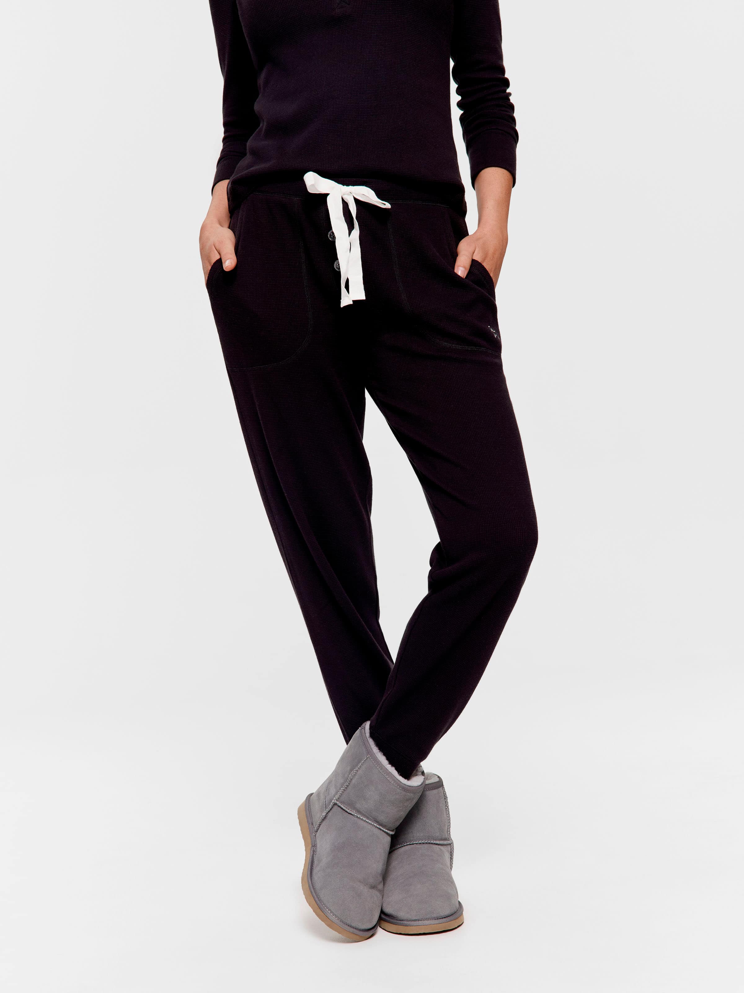 Image for Black Waffle Easy Pj Pant from Peter Alexander
