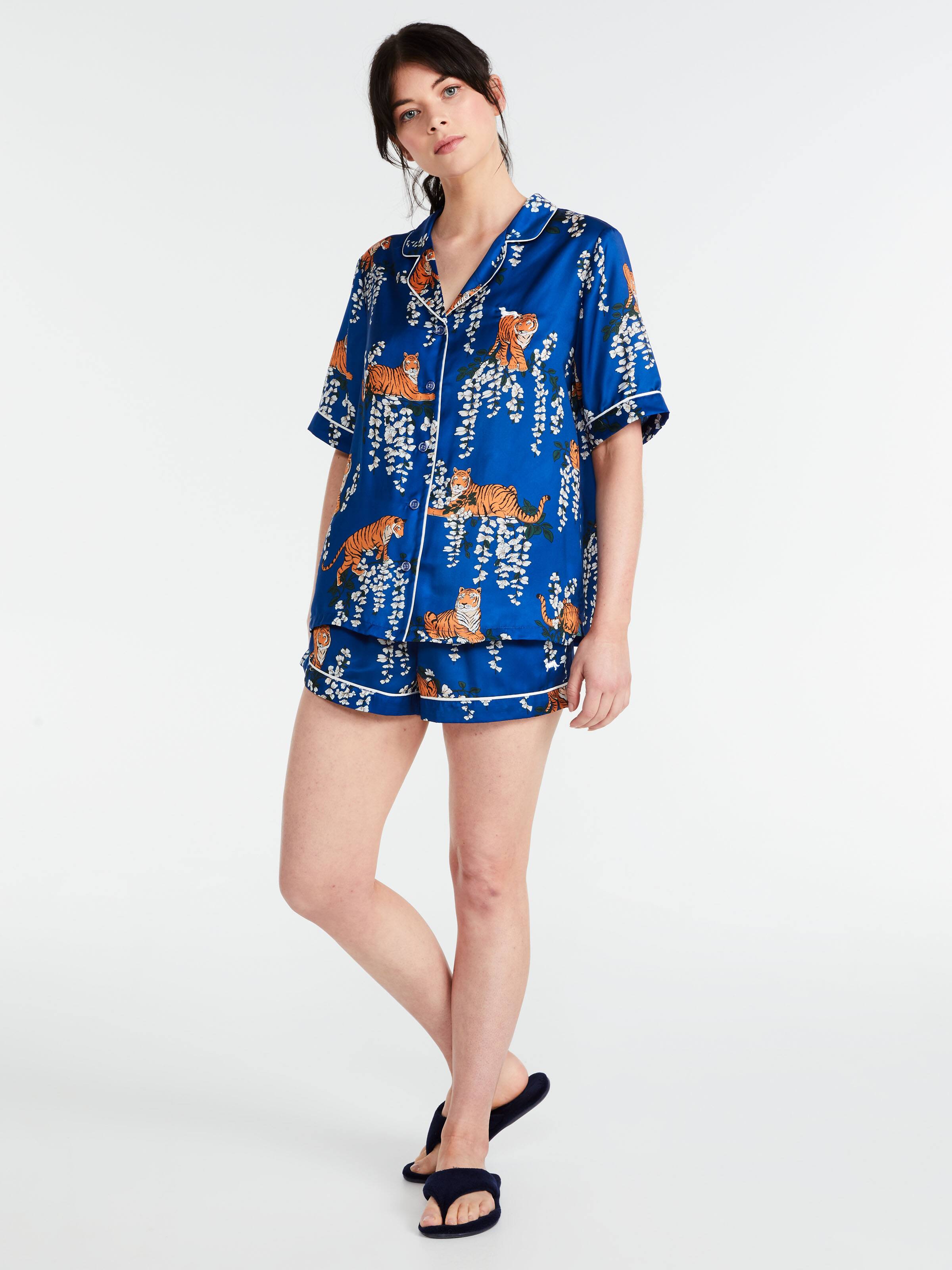 Floating Tiger Satin Shirt