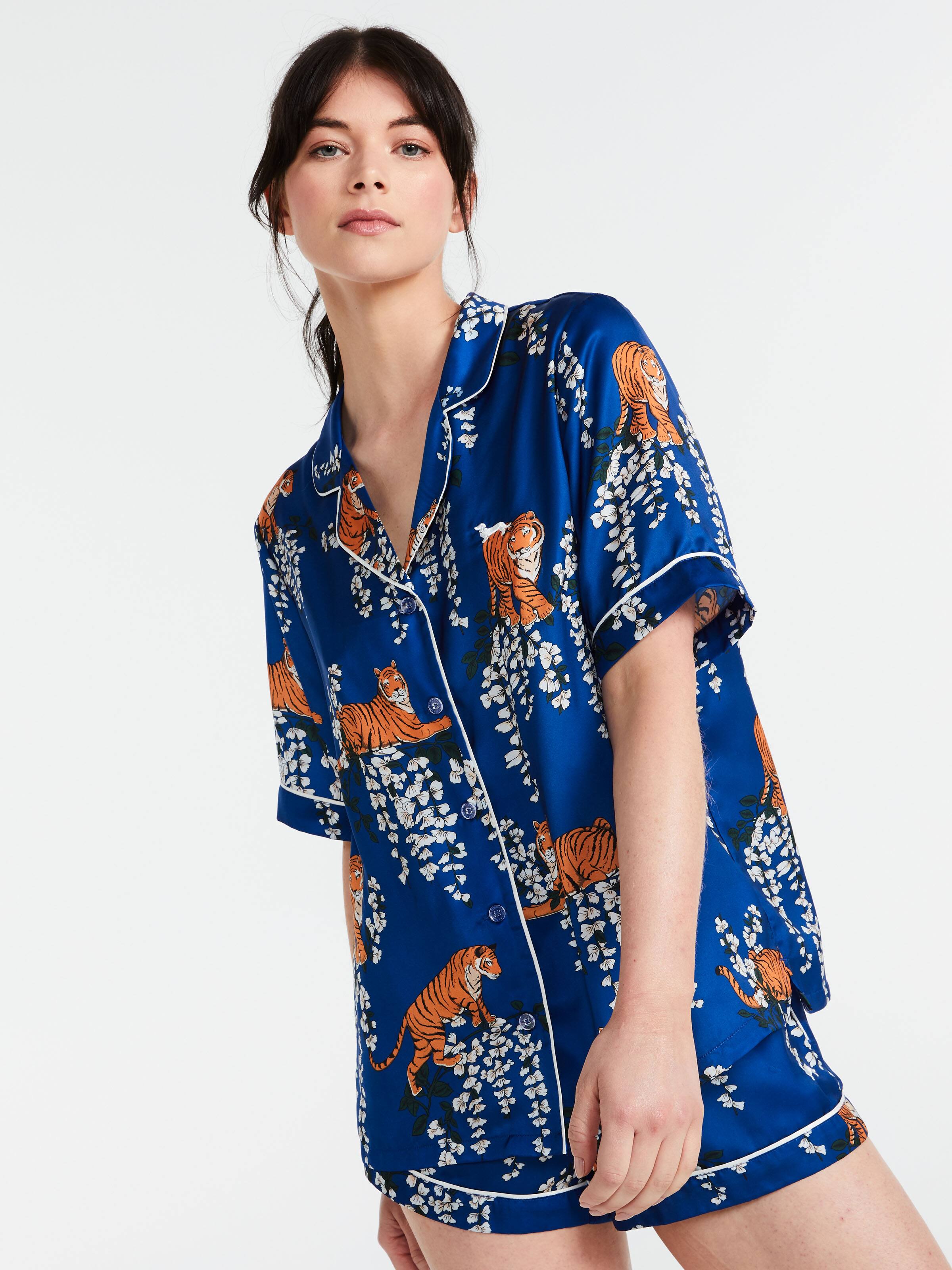 Floating Tiger Satin Shirt
