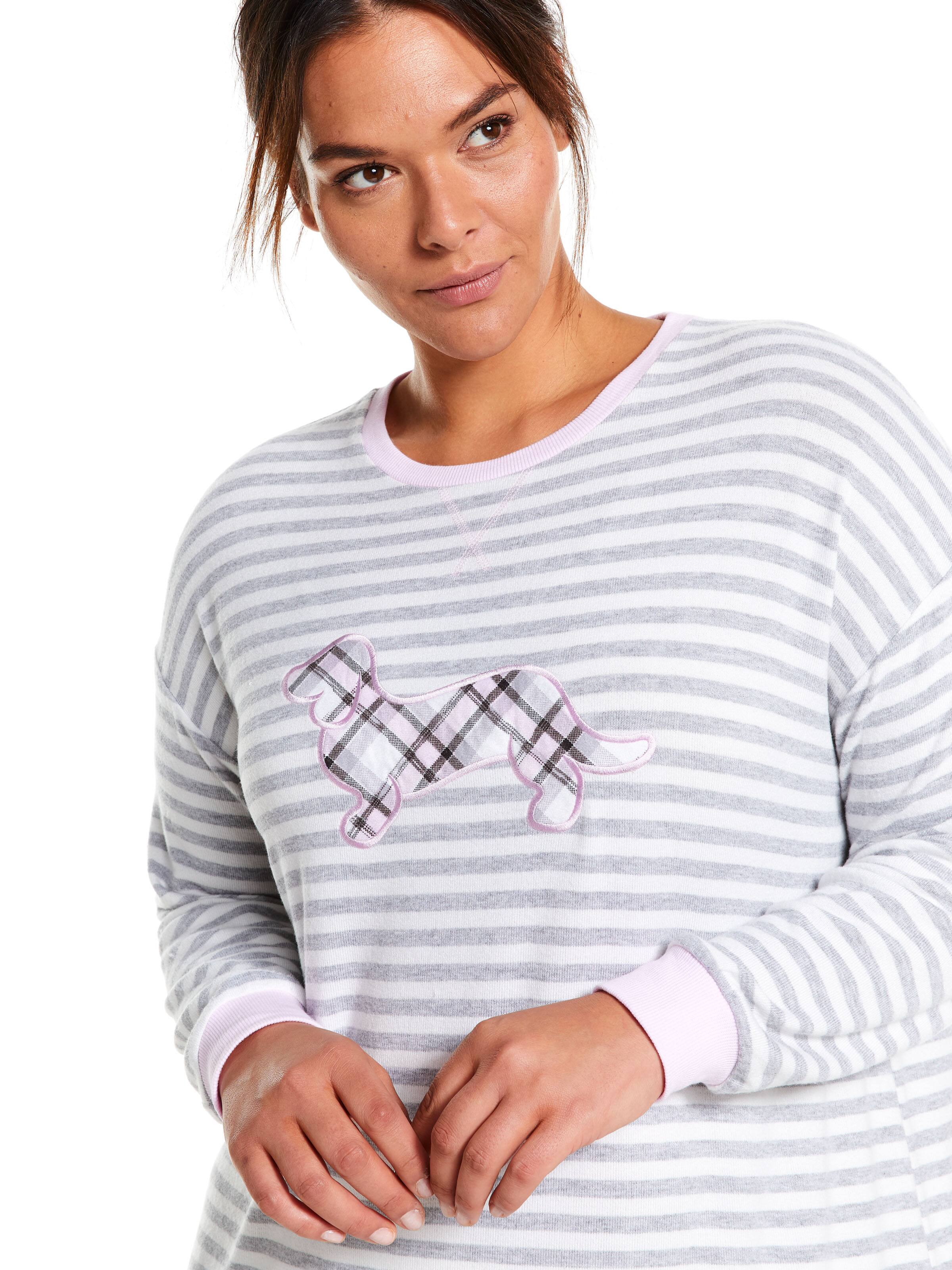 P.A. Plus Fuzzy Stripe Penny Nightie