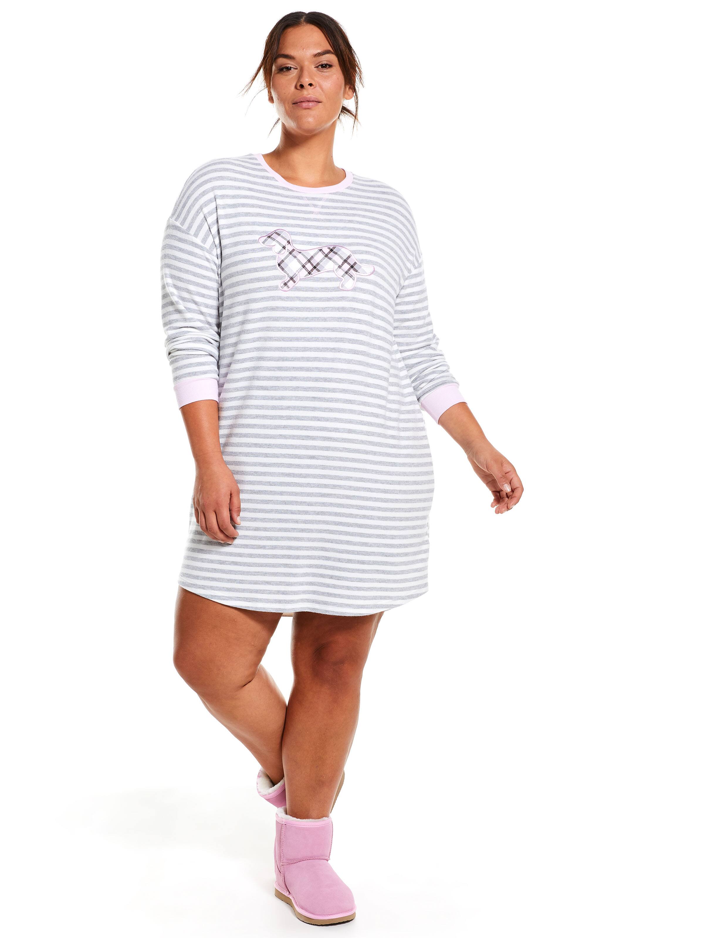 P.A. Plus Fuzzy Stripe Penny Nightie