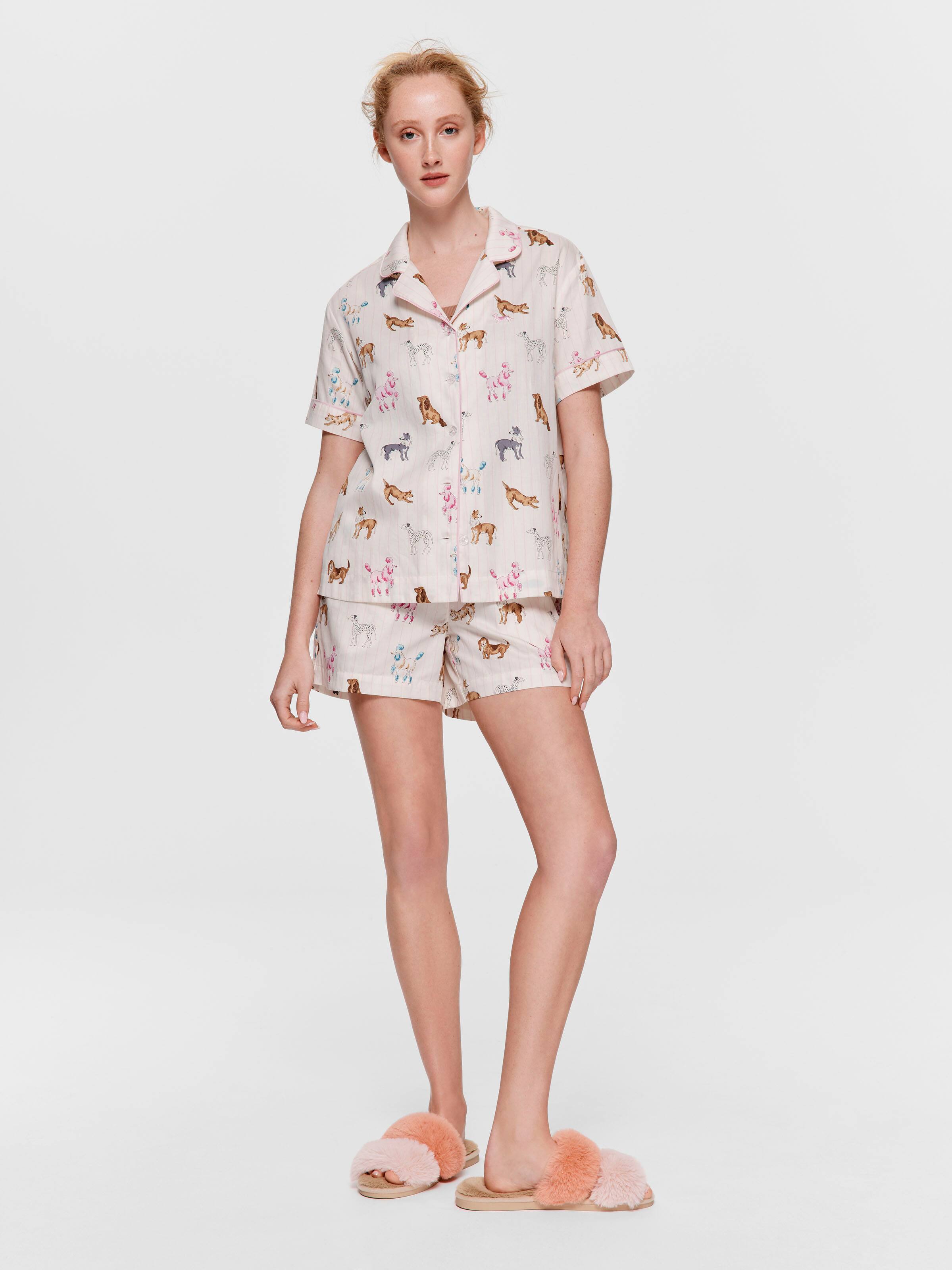 Mixed Dogs 100% Cotton Short Sleeve Shirt