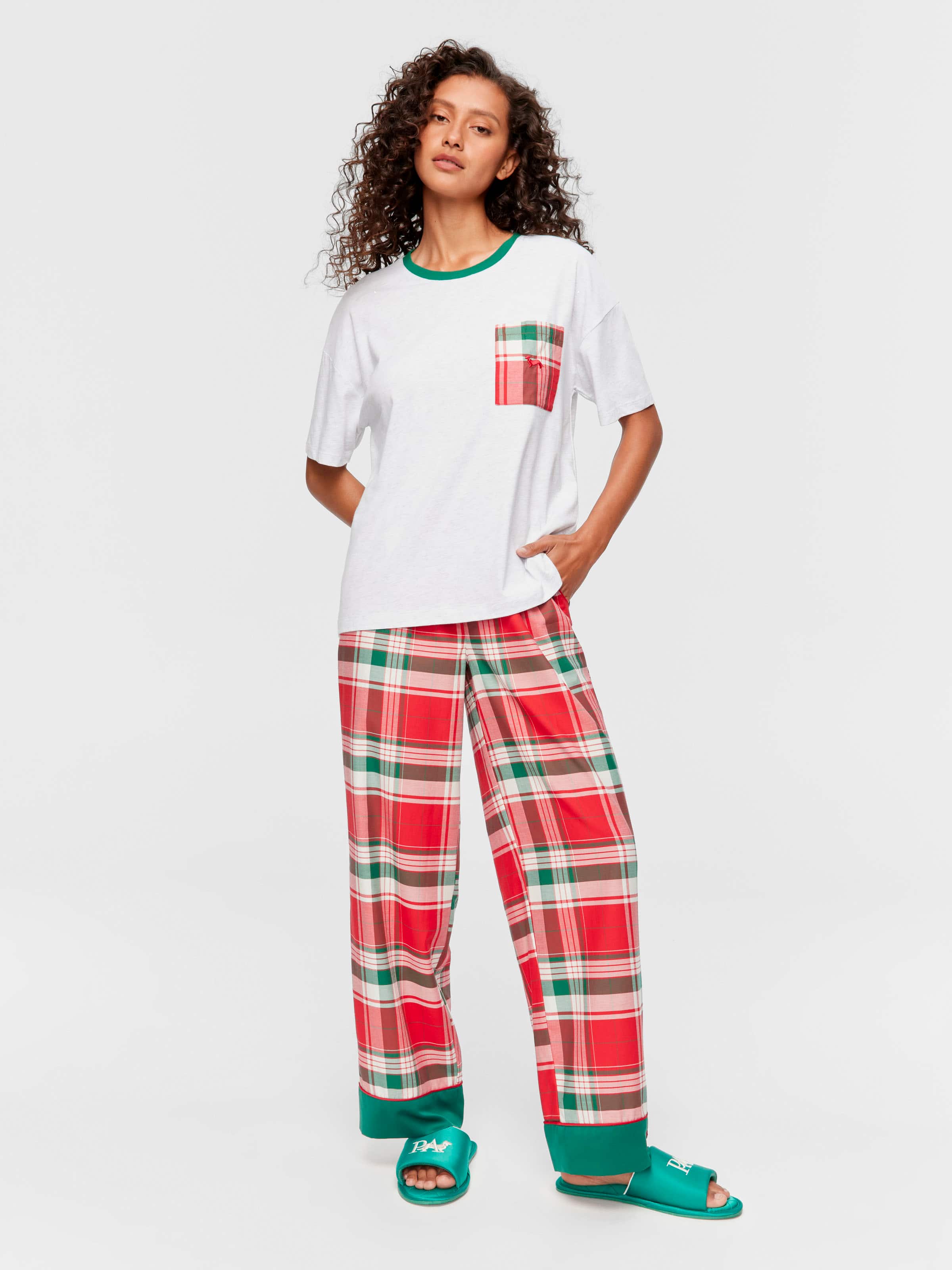 Tartan Pocket Oversized Tee