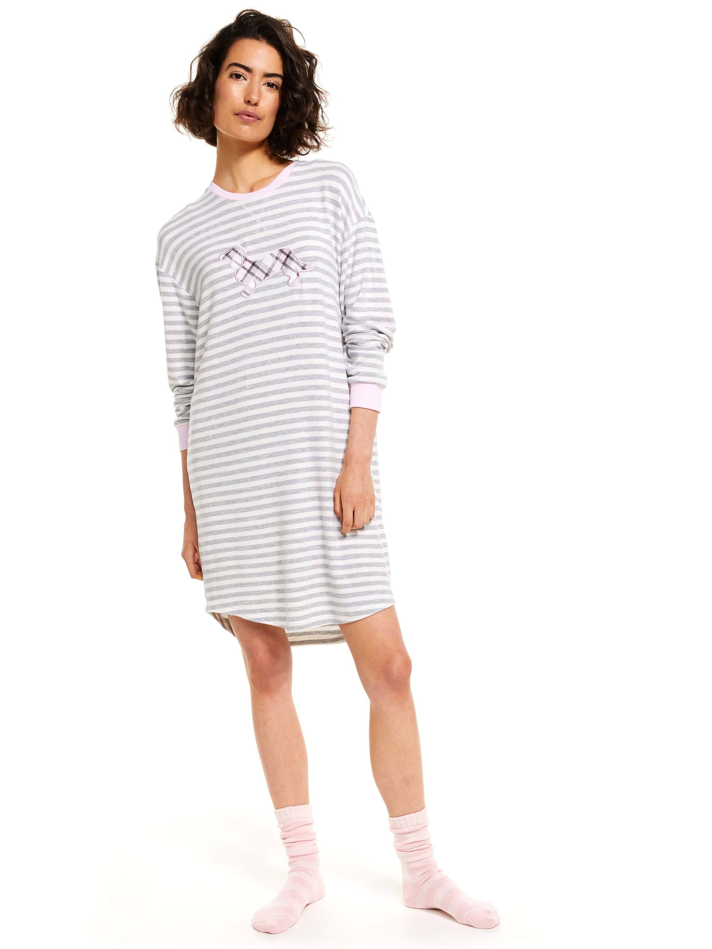 Fuzzy Stripe Penny Nightie