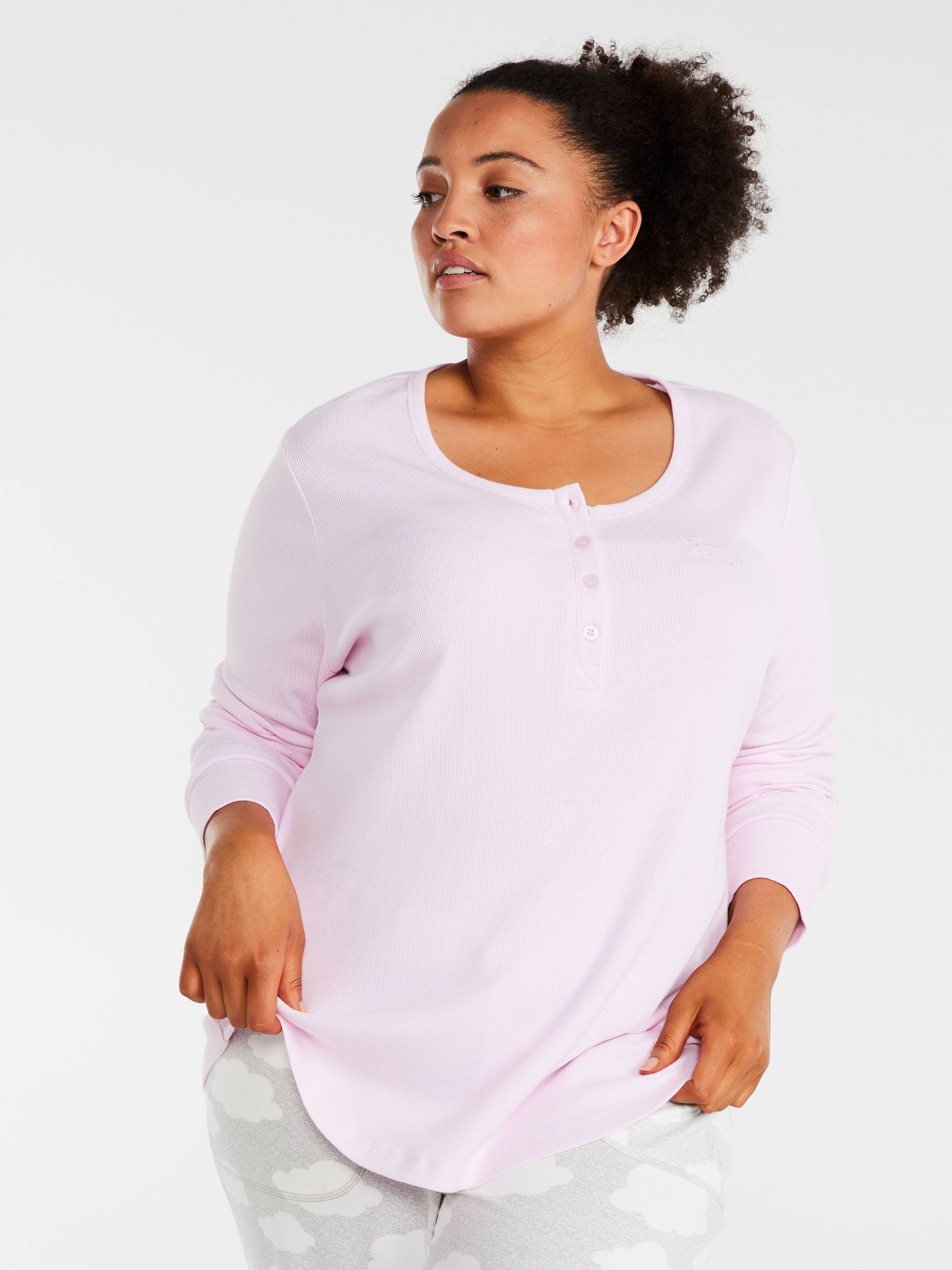 P.A. Plus Classic Long Sleeve Ribbed Henley