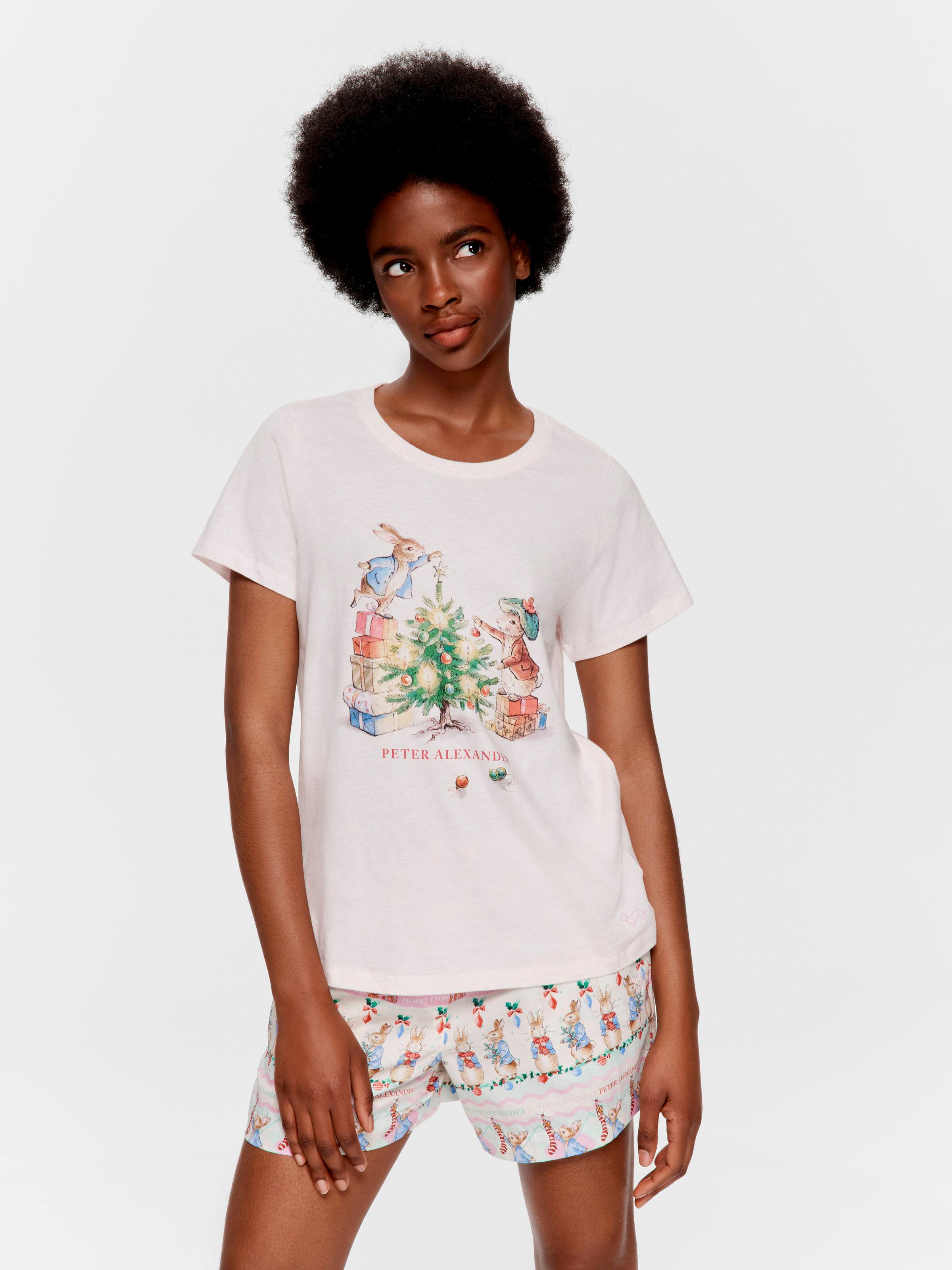 Peter Rabbit Christmas 100% Cotton Boyfriend Tee