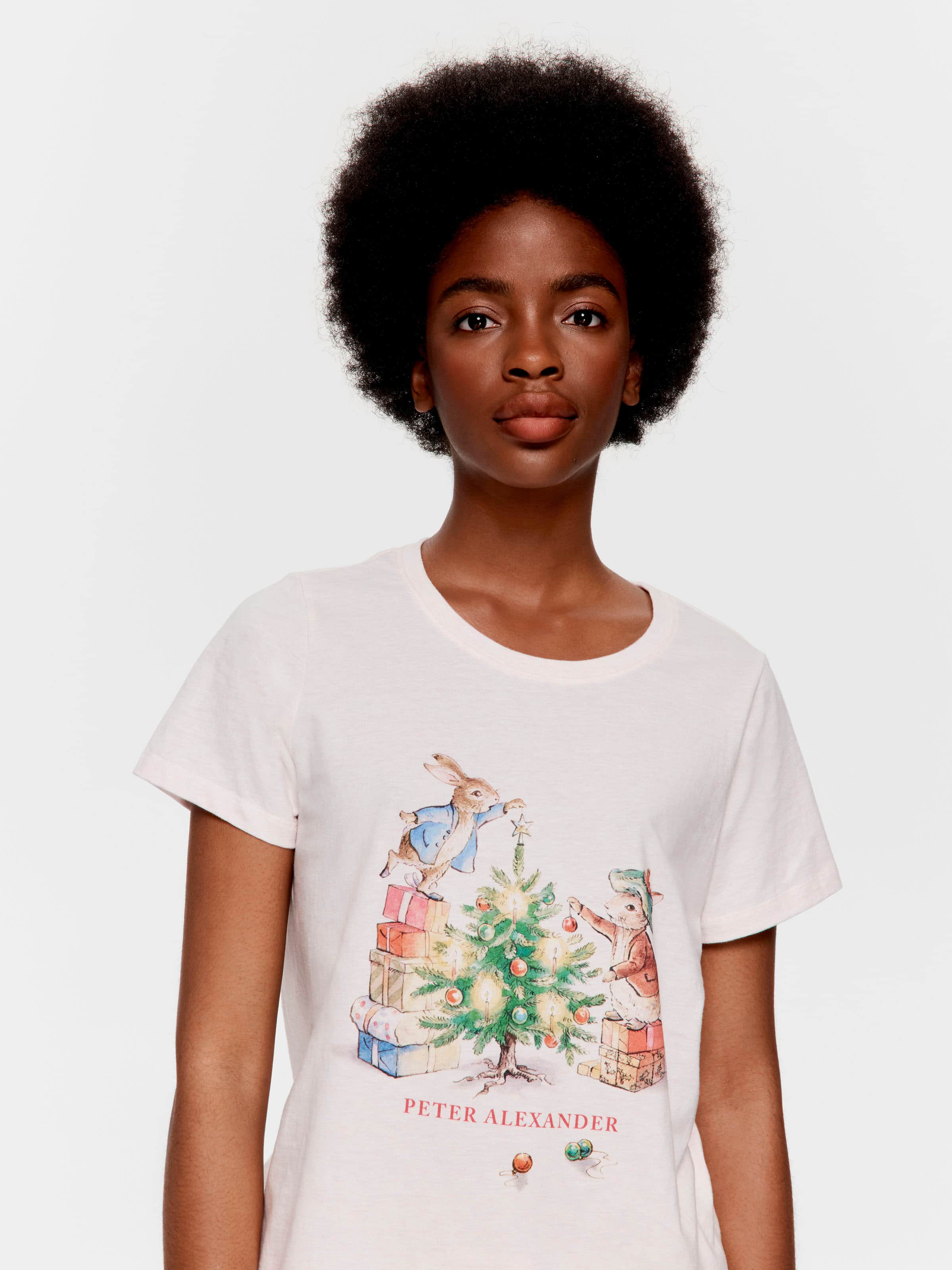 Peter Rabbit Christmas 100% Cotton Boyfriend Tee