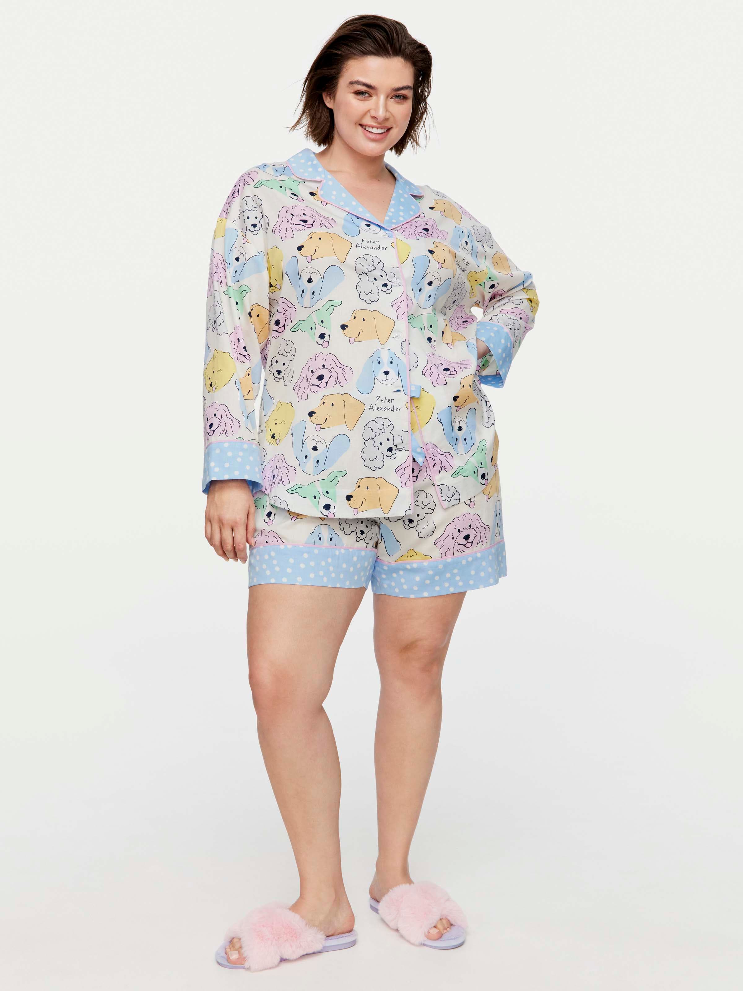 Image for P.A. Plus Dogs Long Sleeve Shortie Pj Set from Peter Alexander