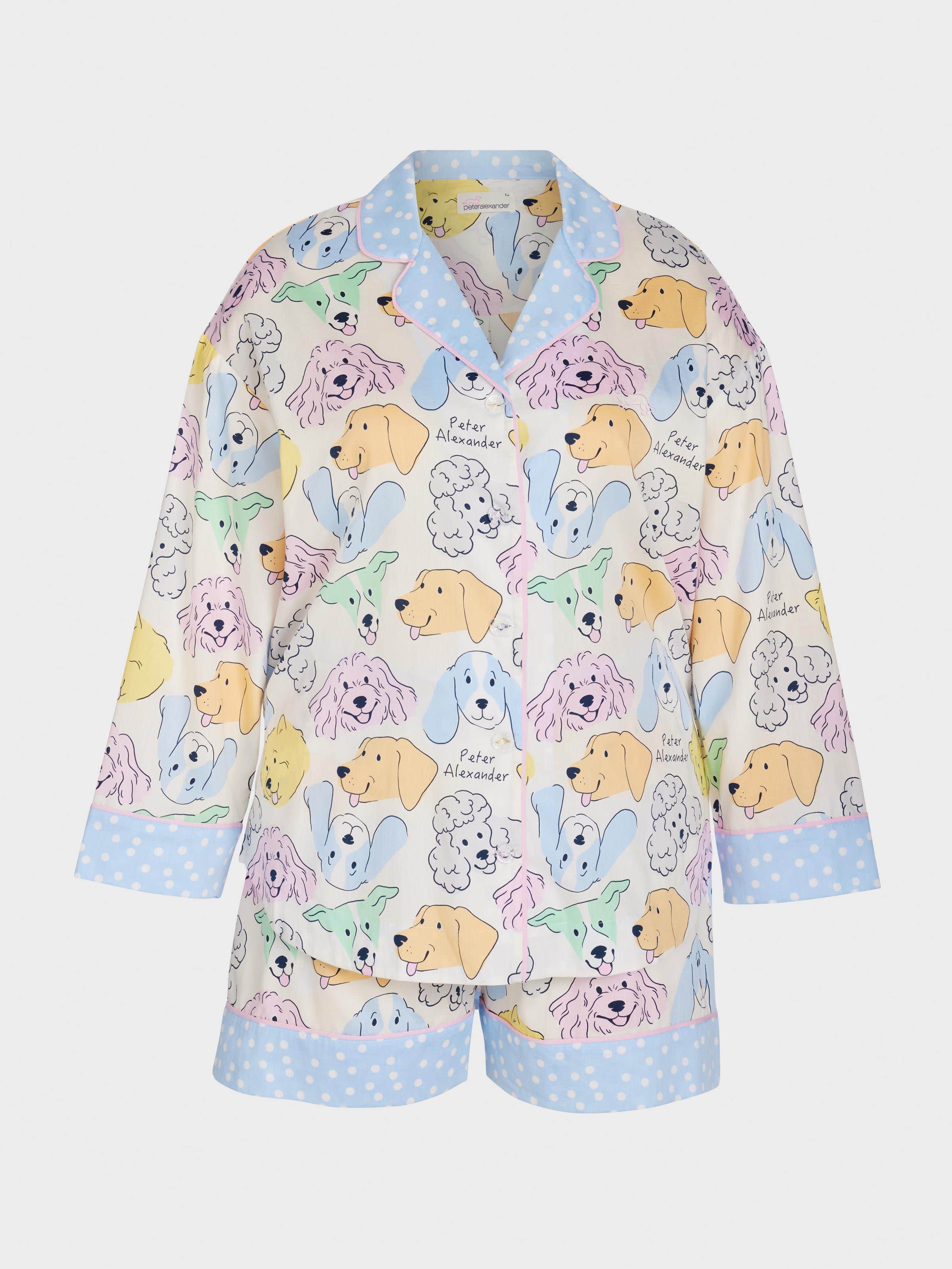Image for P.A. Plus Dogs Long Sleeve Shortie Pj Set from Peter Alexander