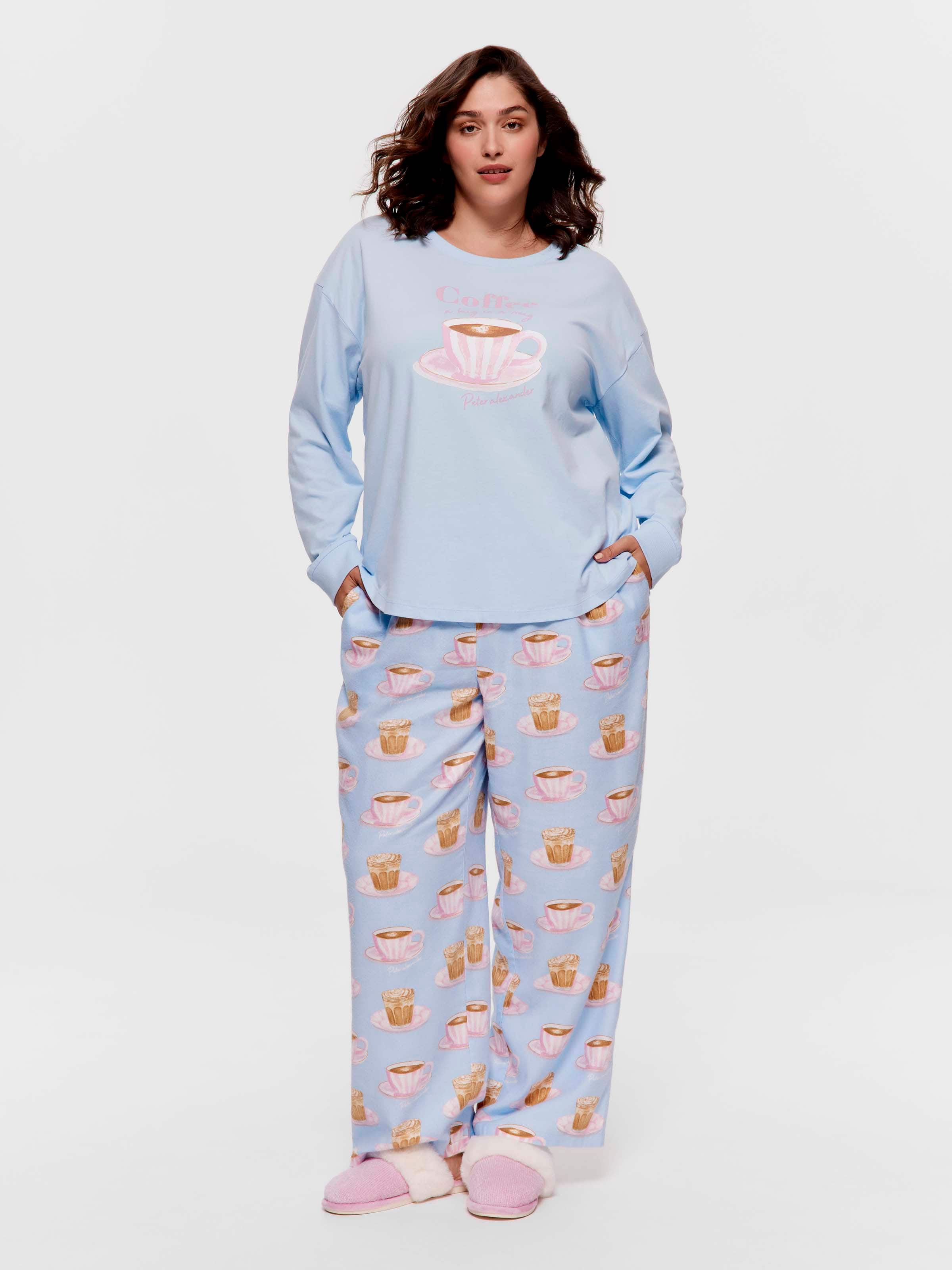 P.A. Plus Coffee 100% Cotton Long Sleeve Top