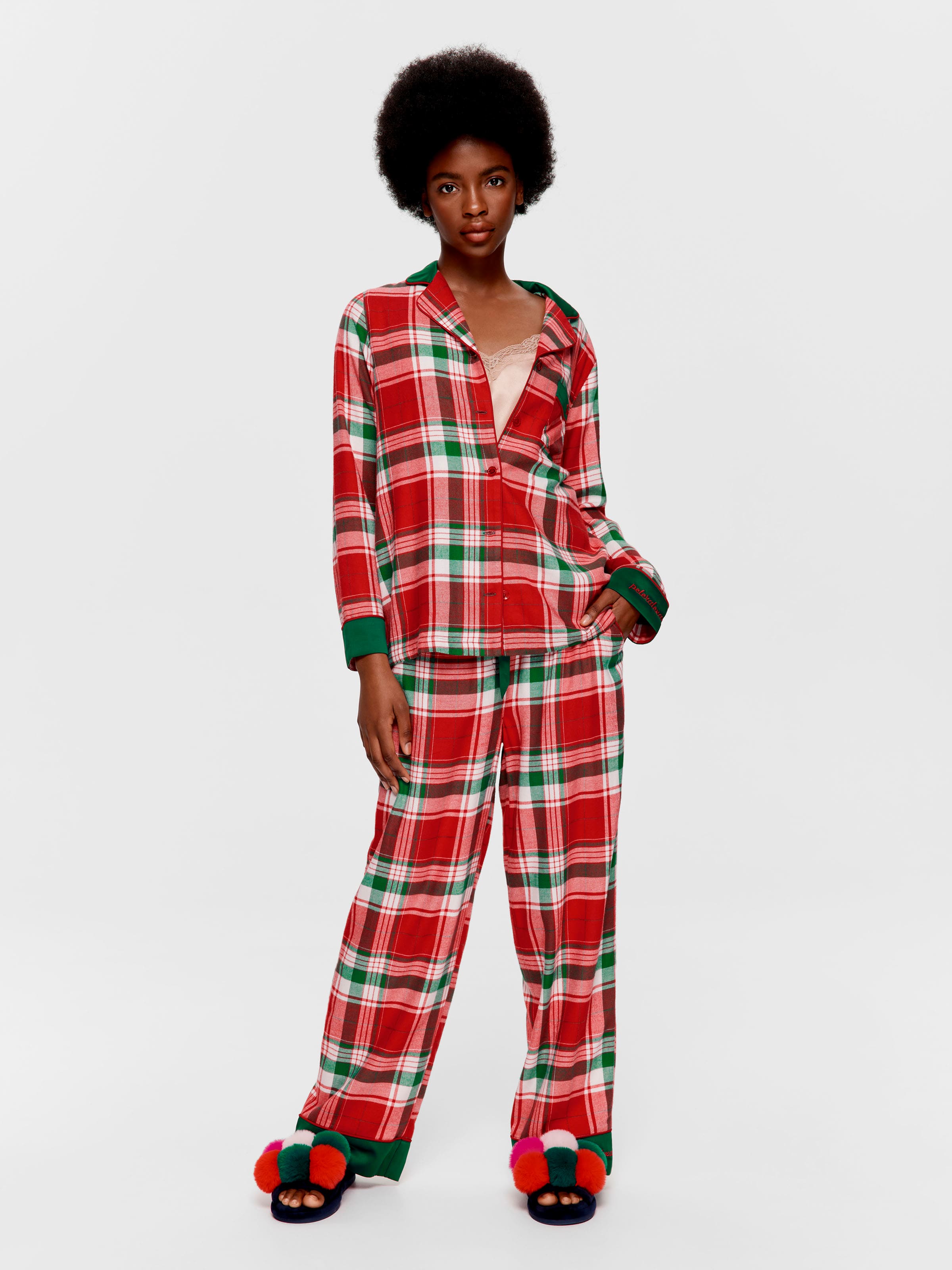 Tartan Bamboo Flannelette Classic Pj Set
