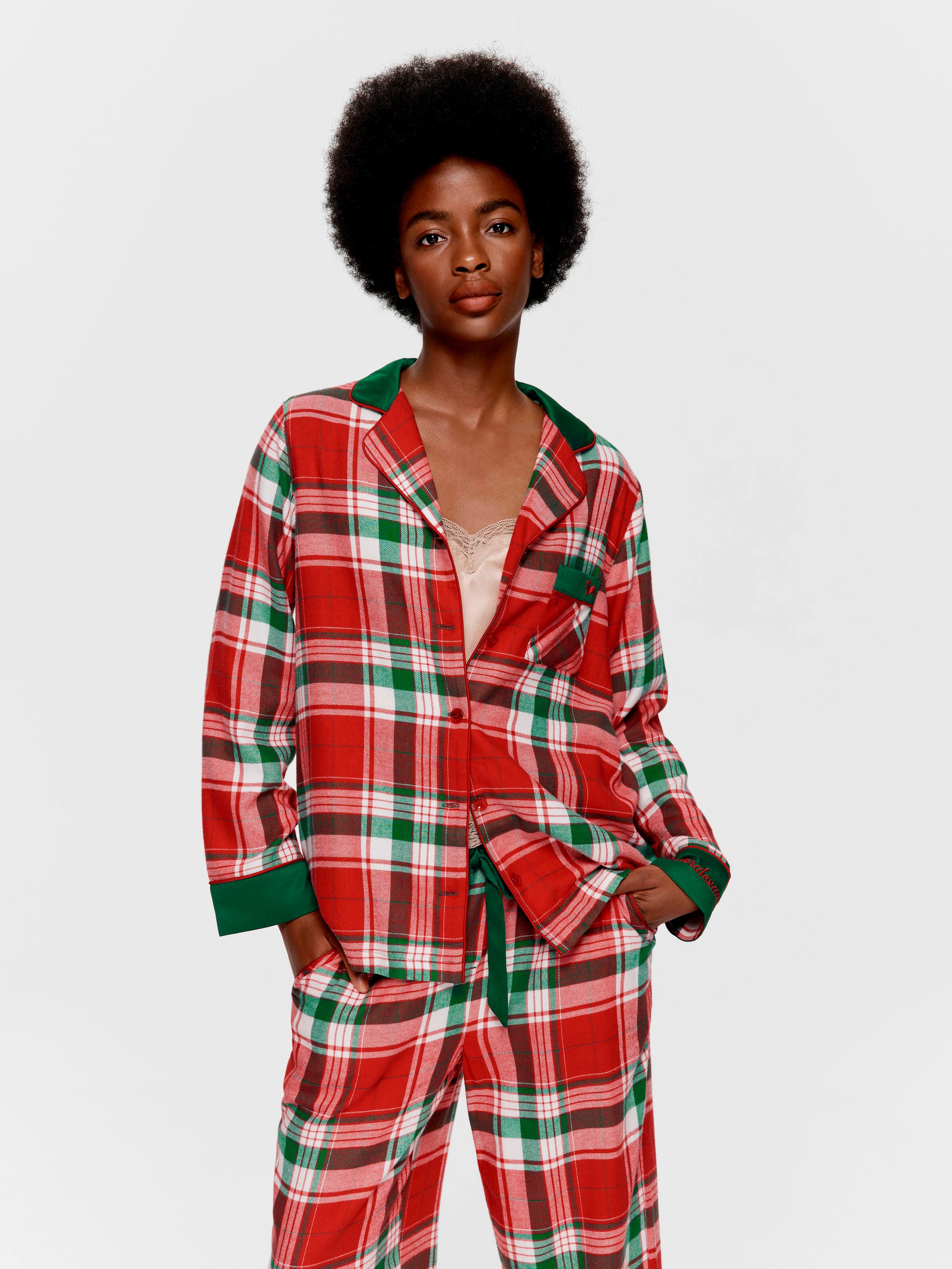 Tartan Bamboo Flannelette Classic Pj Set