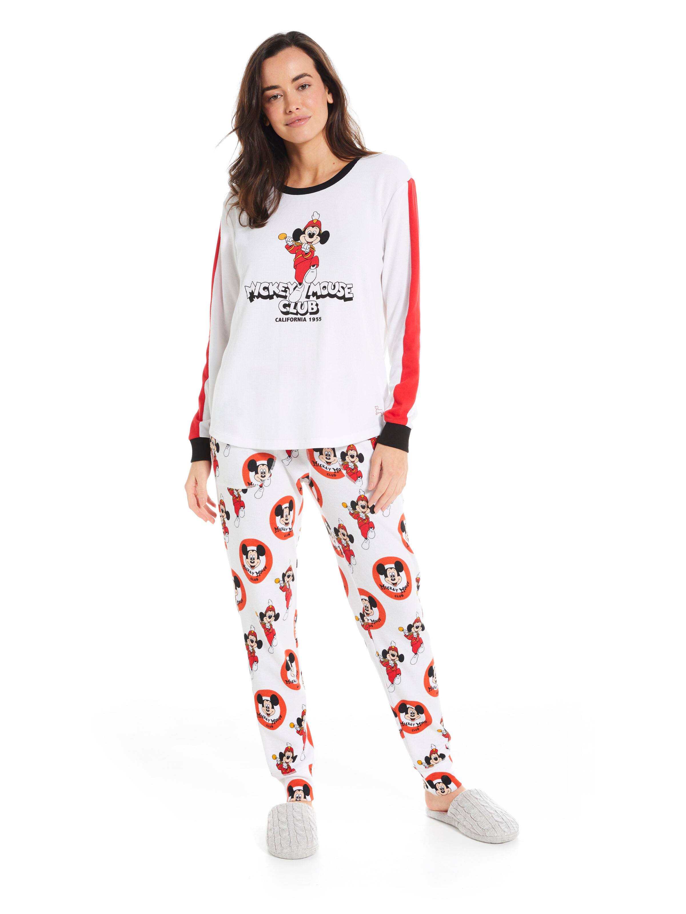 Mickey Mouse Club Waffle Long Sleeve Top