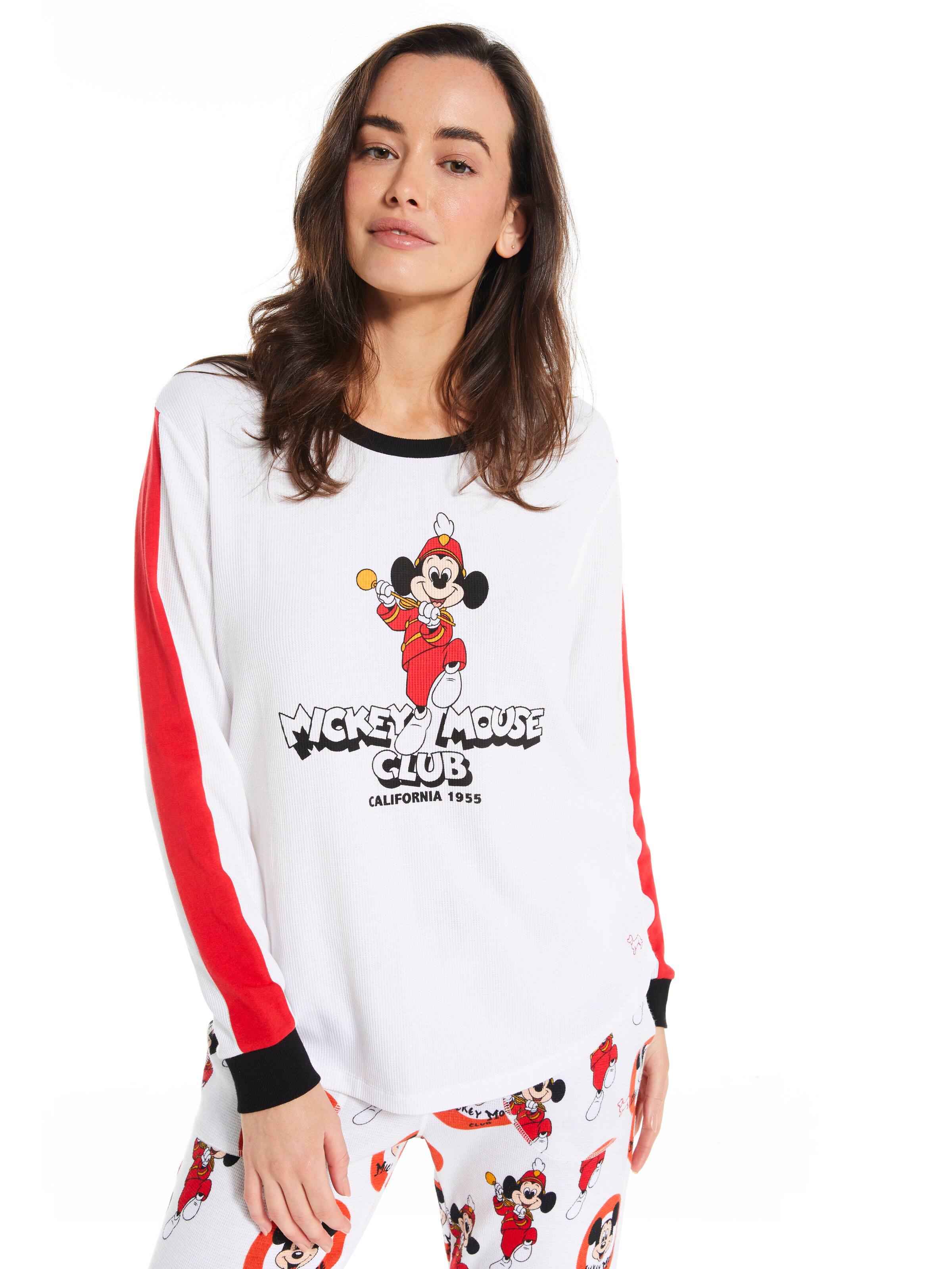 Mickey Mouse Club Waffle Long Sleeve Top
