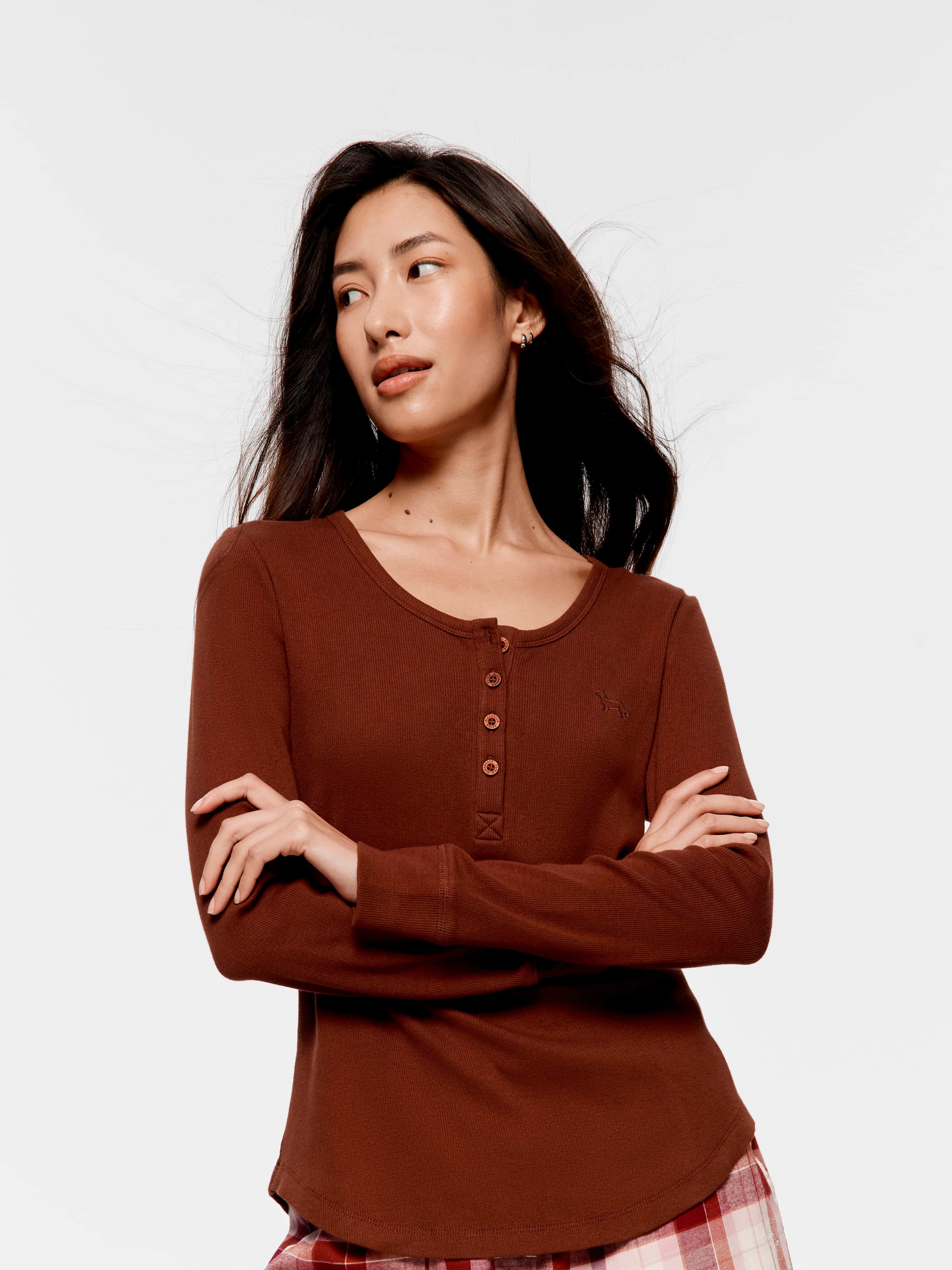 Image for P.A. Classic Rib Henley from Peter Alexander