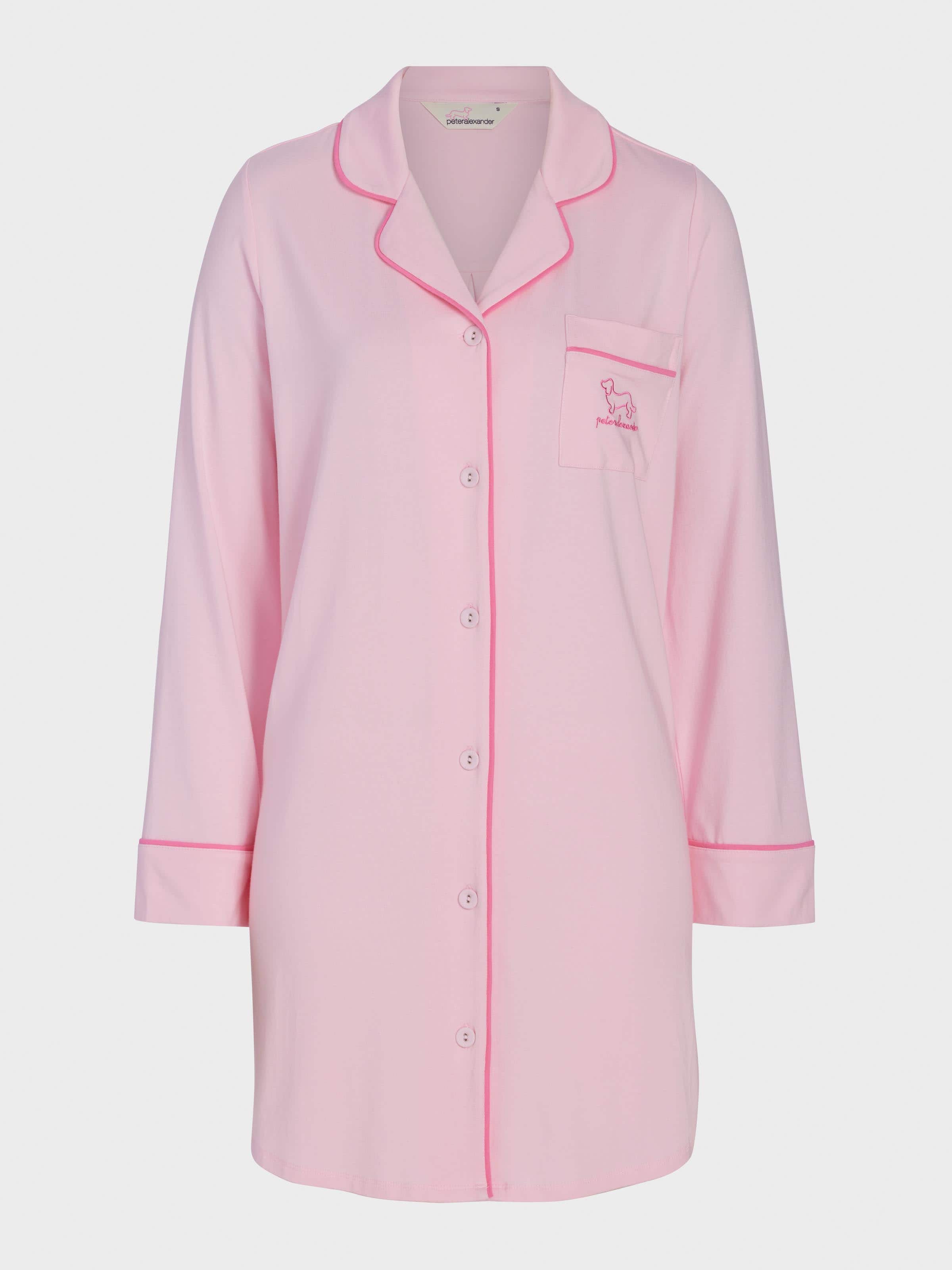 Image for Super Soft Pink Bamboo Knit Long Sleeve Nightshirt from Peter Alexander