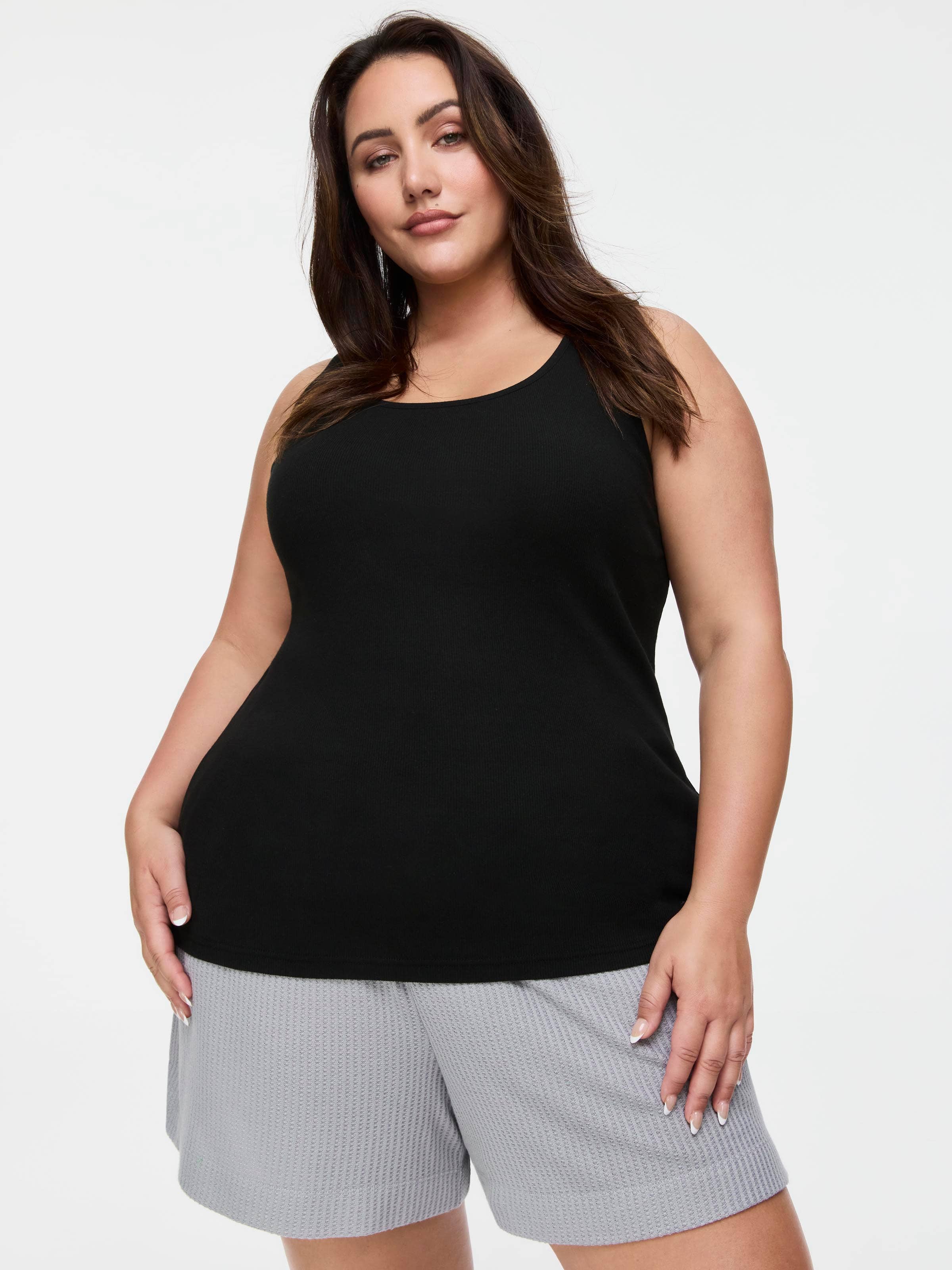 P.A. Plus Classic Tank With Shelf Bra
