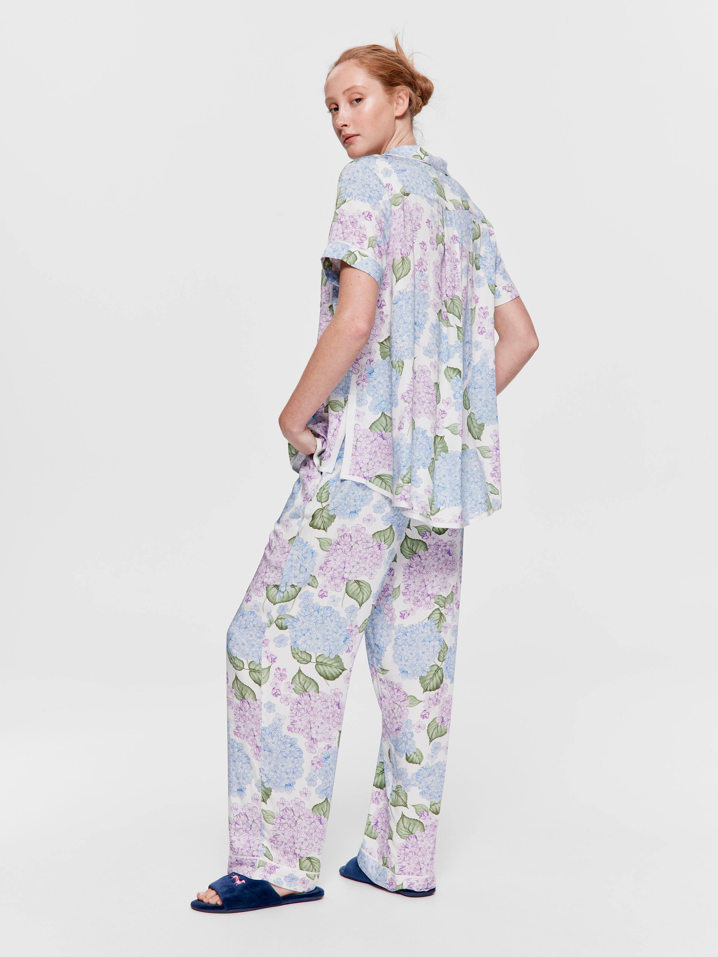 Hydrangea Short Sleeve & Pant Pj Set
