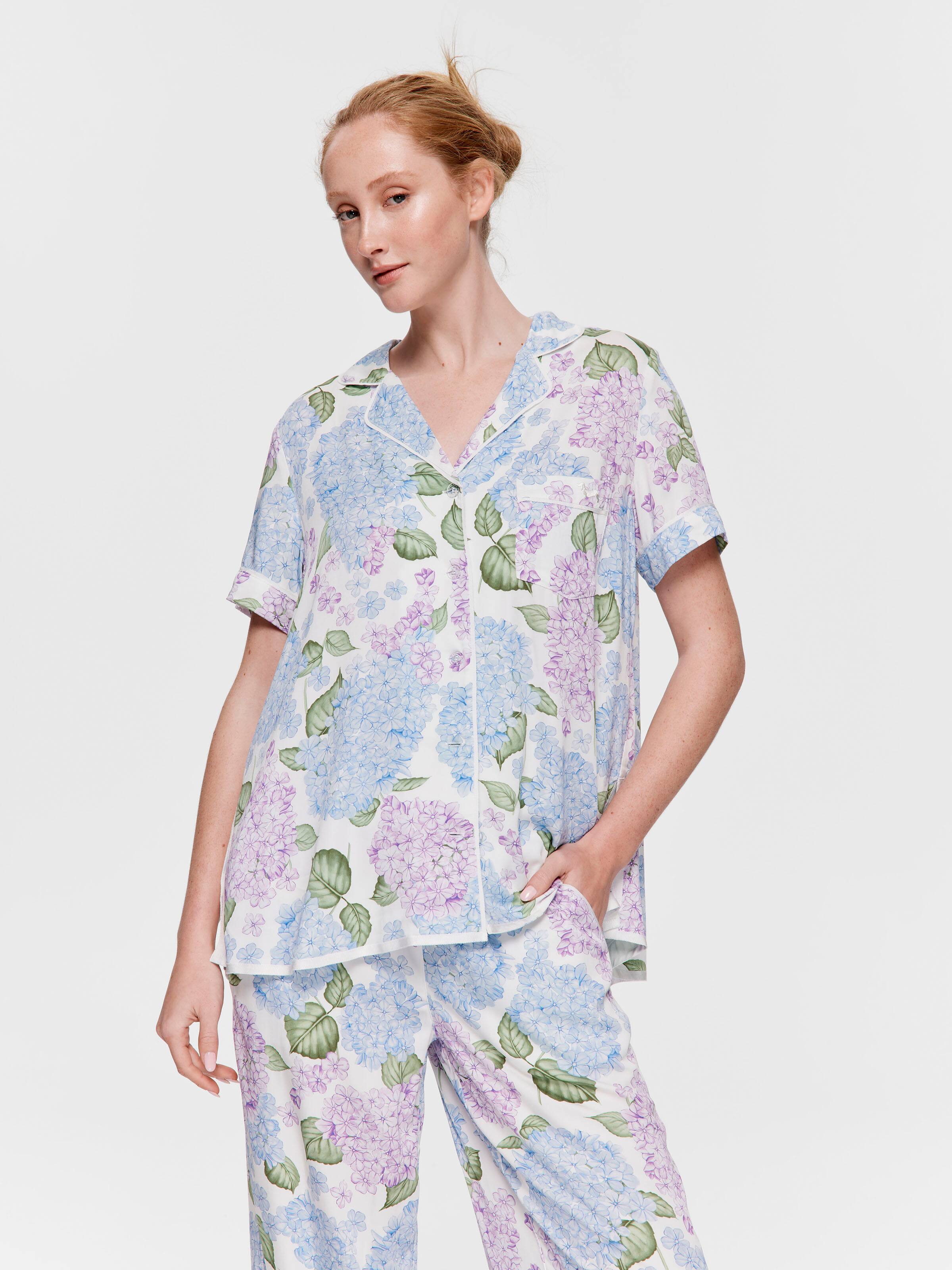 Hydrangea Short Sleeve & Pant Pj Set