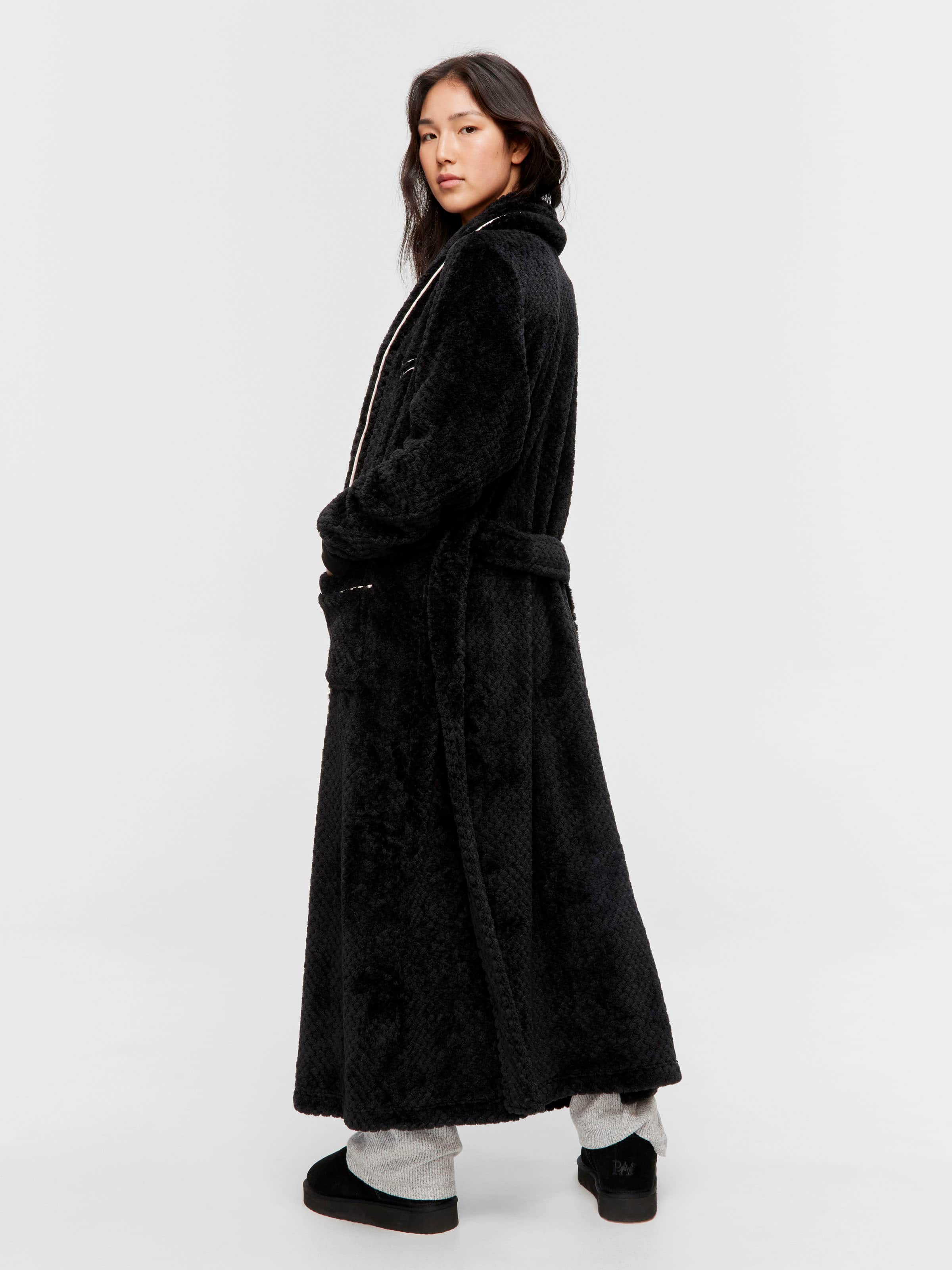 Image for Peter's Black Jacquard Full Length Gown from Peter Alexander