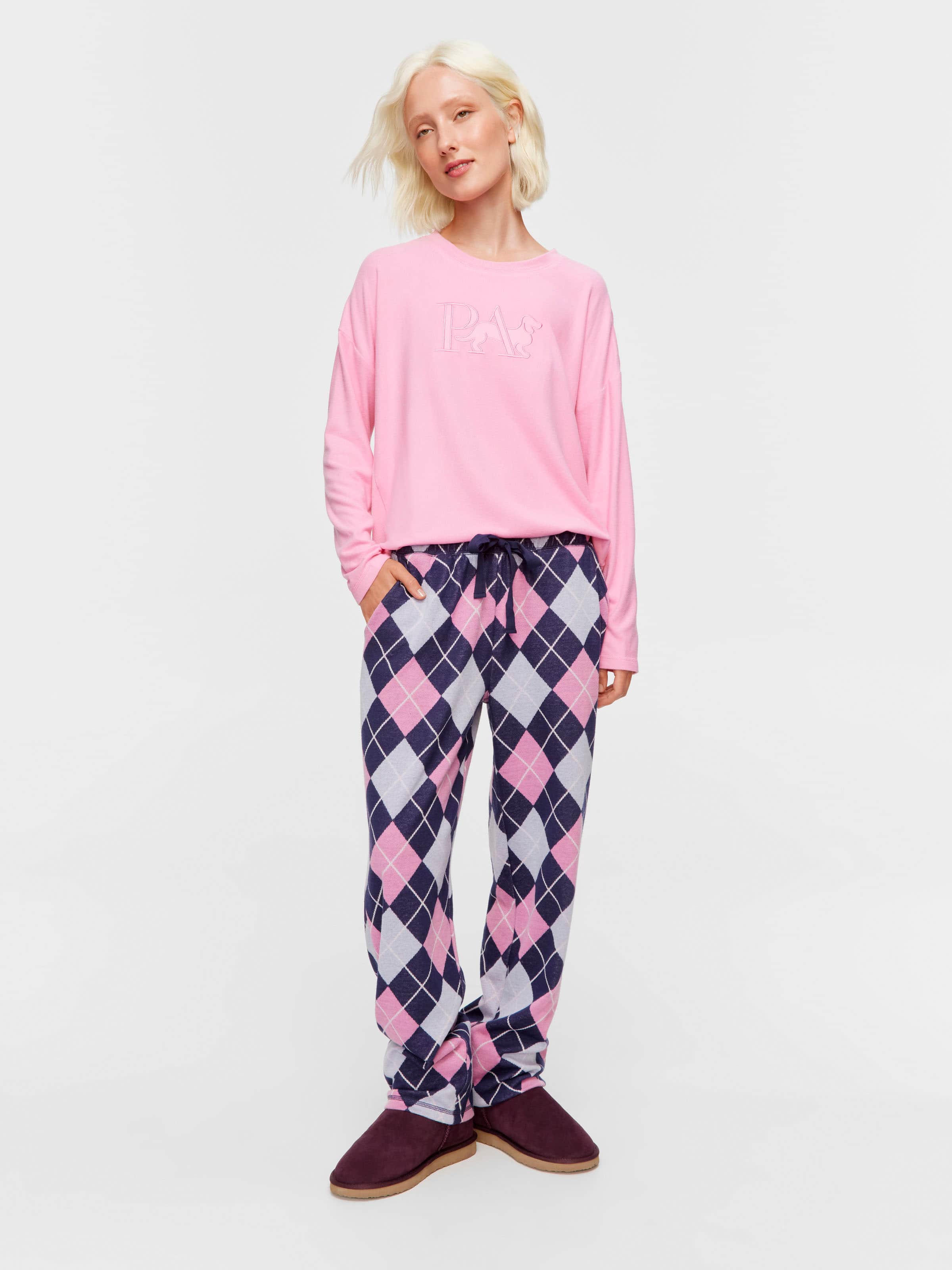 Image for Argyle Straight Leg Pj Pant from Peter Alexander