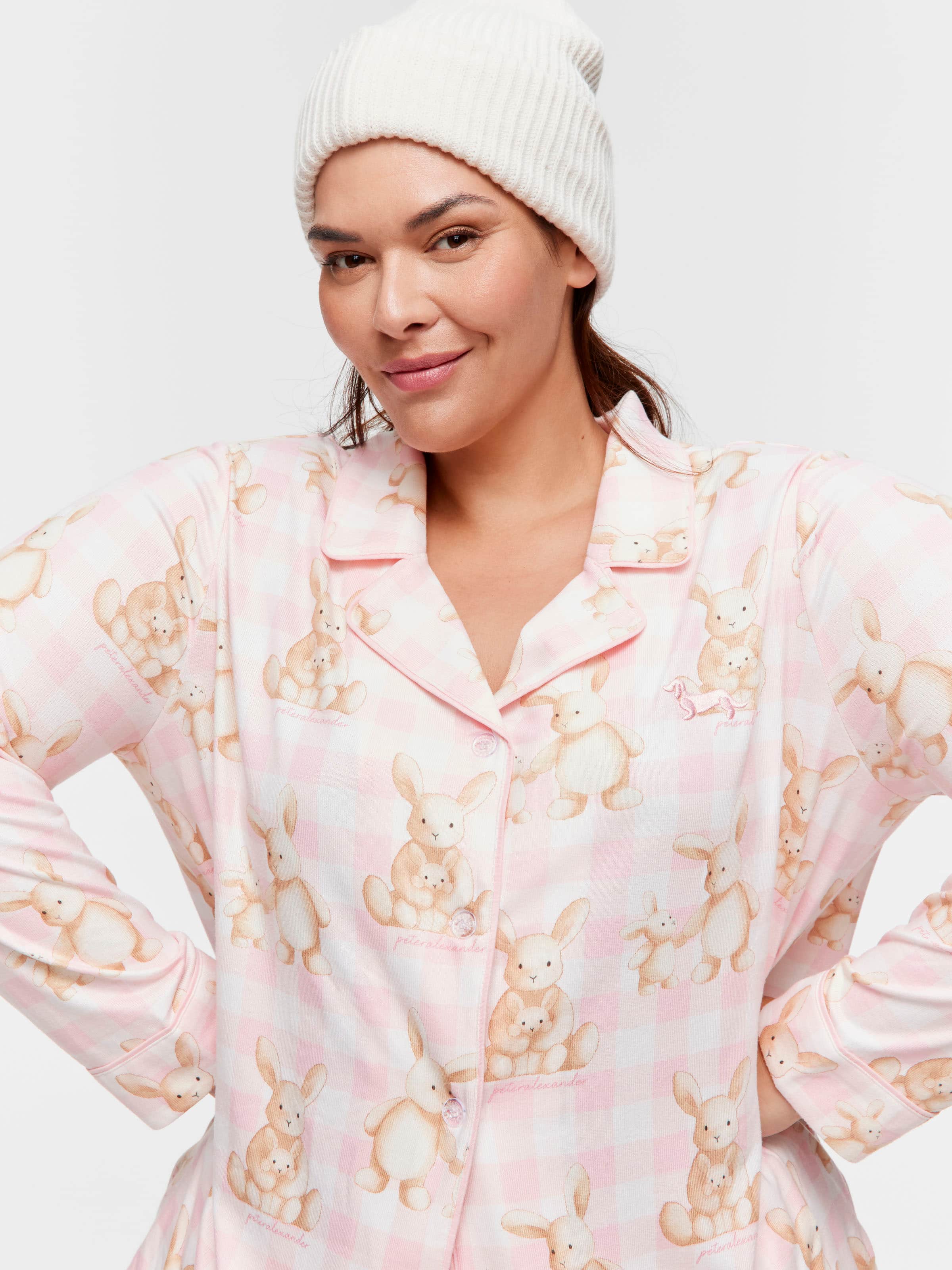 Image for P.A. Plus Soft Bunny Plush Long Classic Pj Set from Peter Alexander