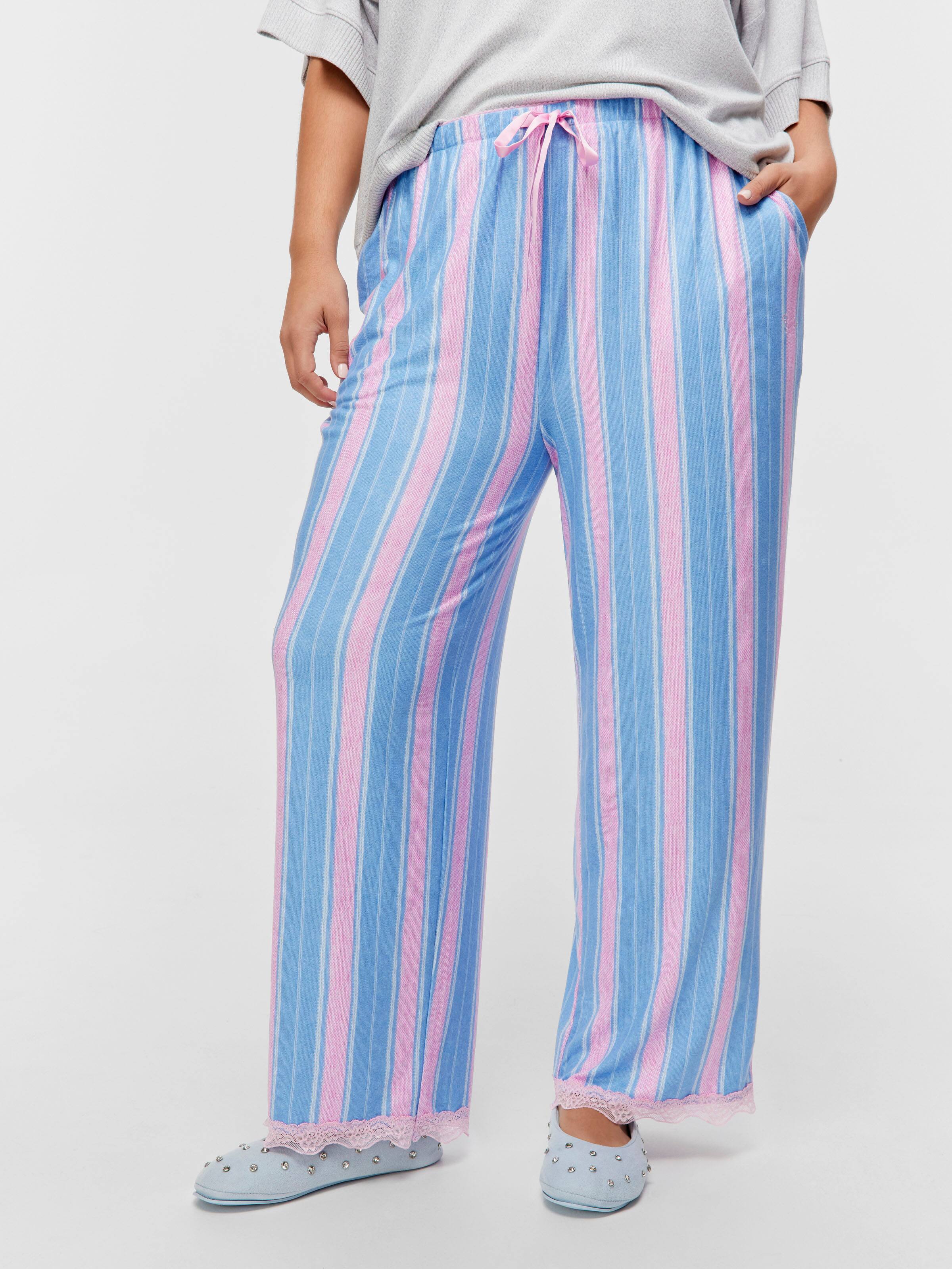 P.A. Plus Plush Stripe Straight Leg Pj Pant