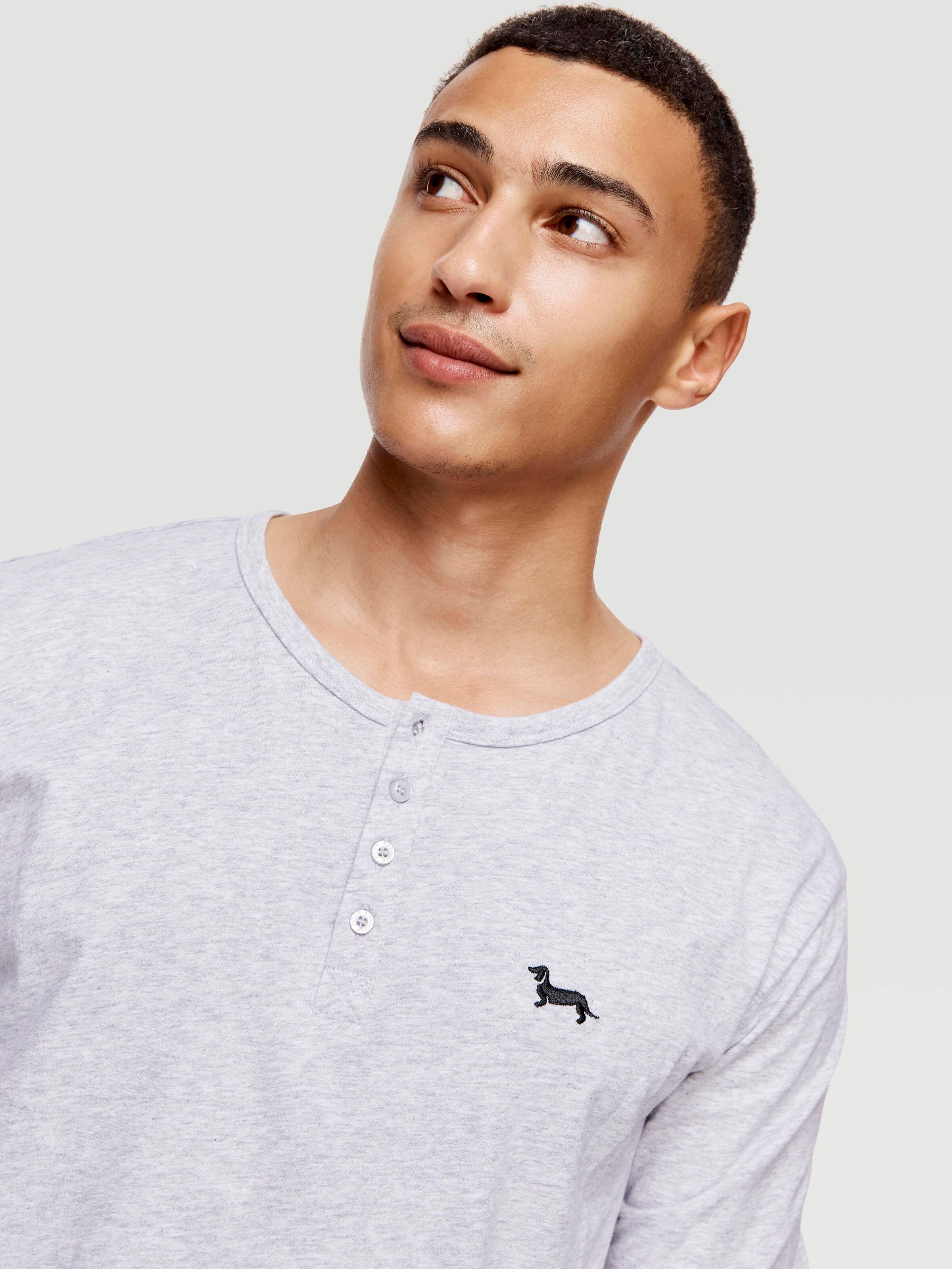 Grey Jersey Henley