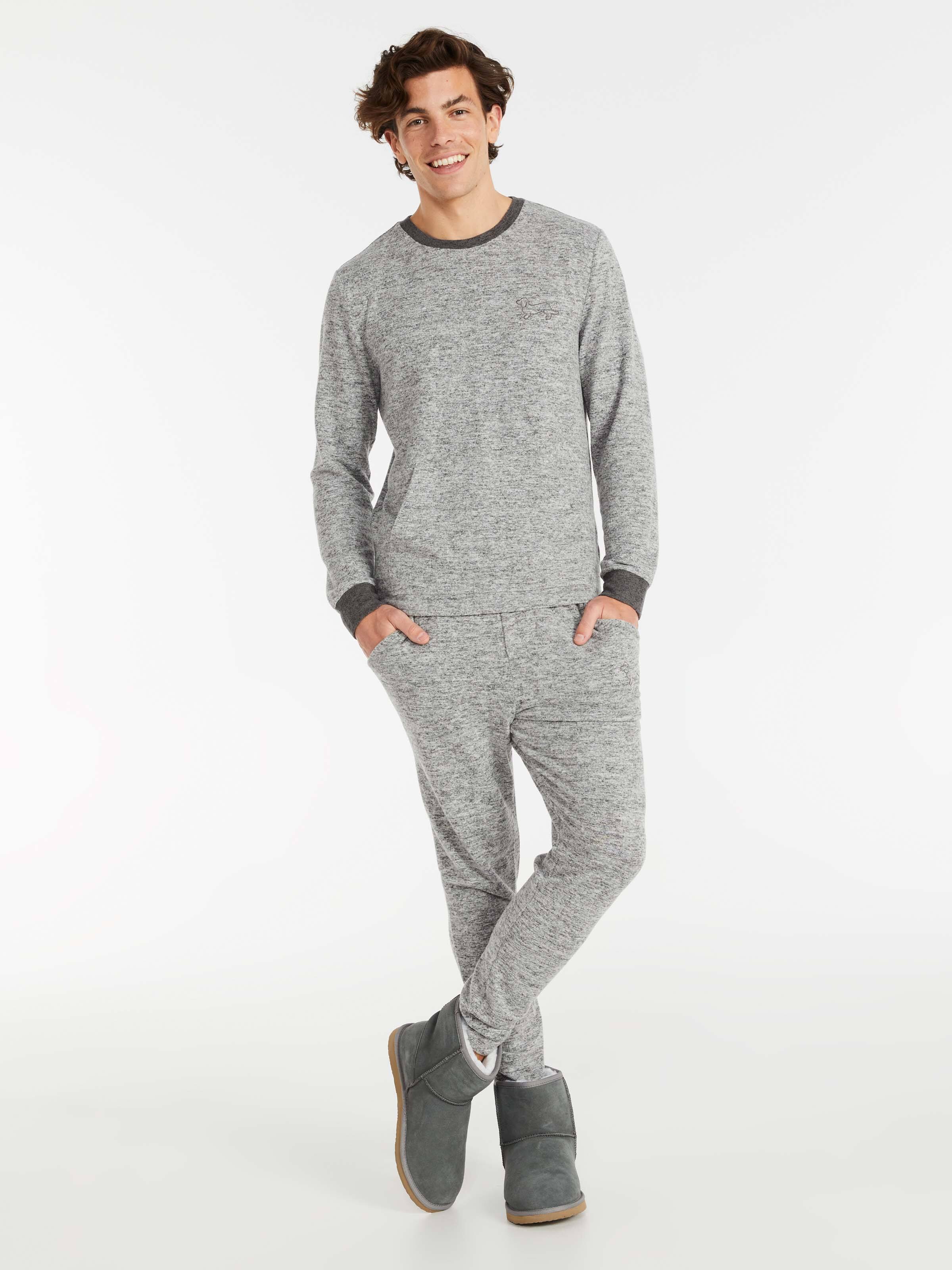 Heather Knit Fuzzy Sweater