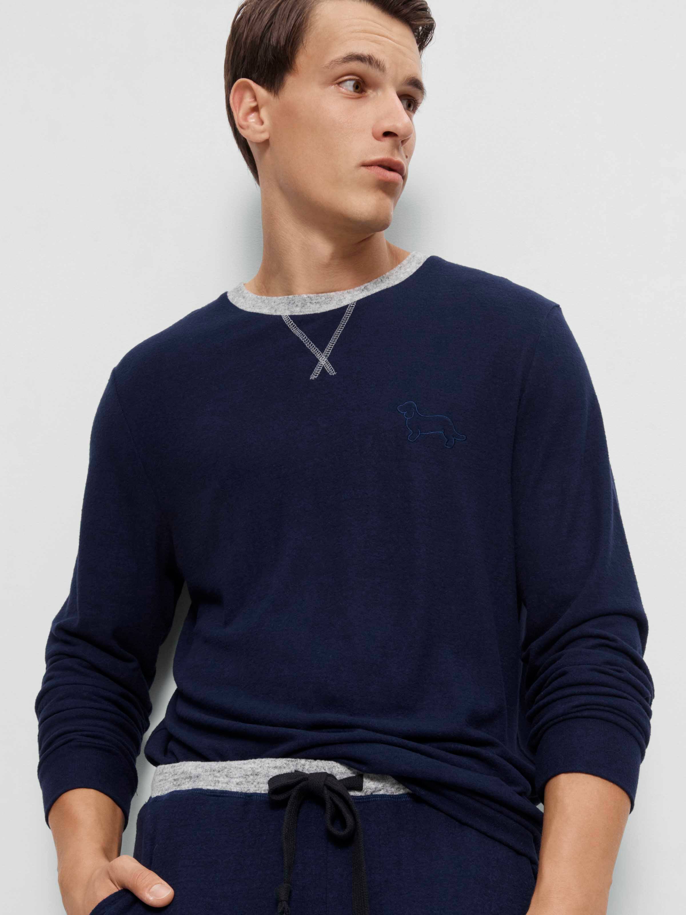 Navy Fuzzy Sweater