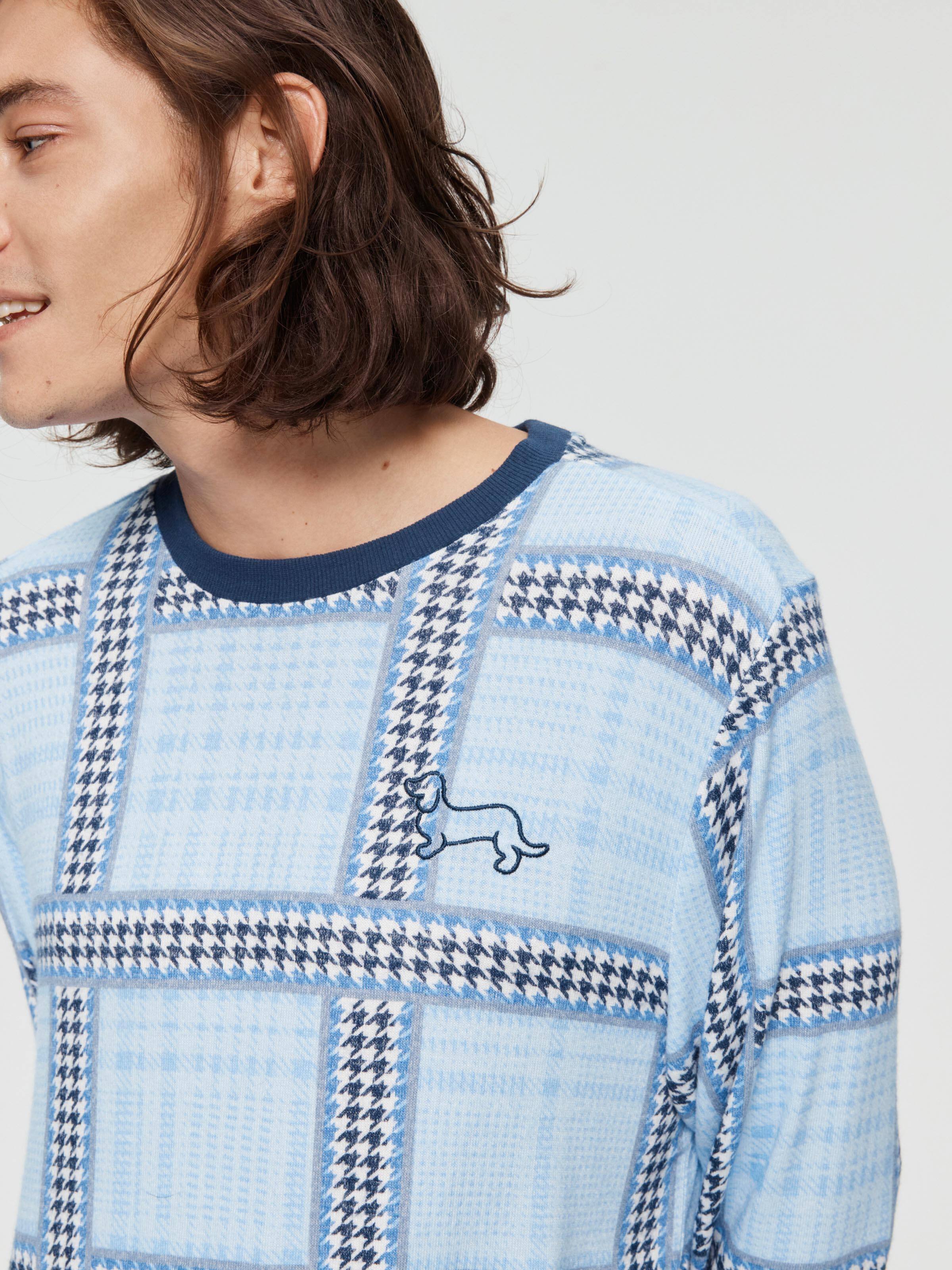 Fuzzy Check Sweater