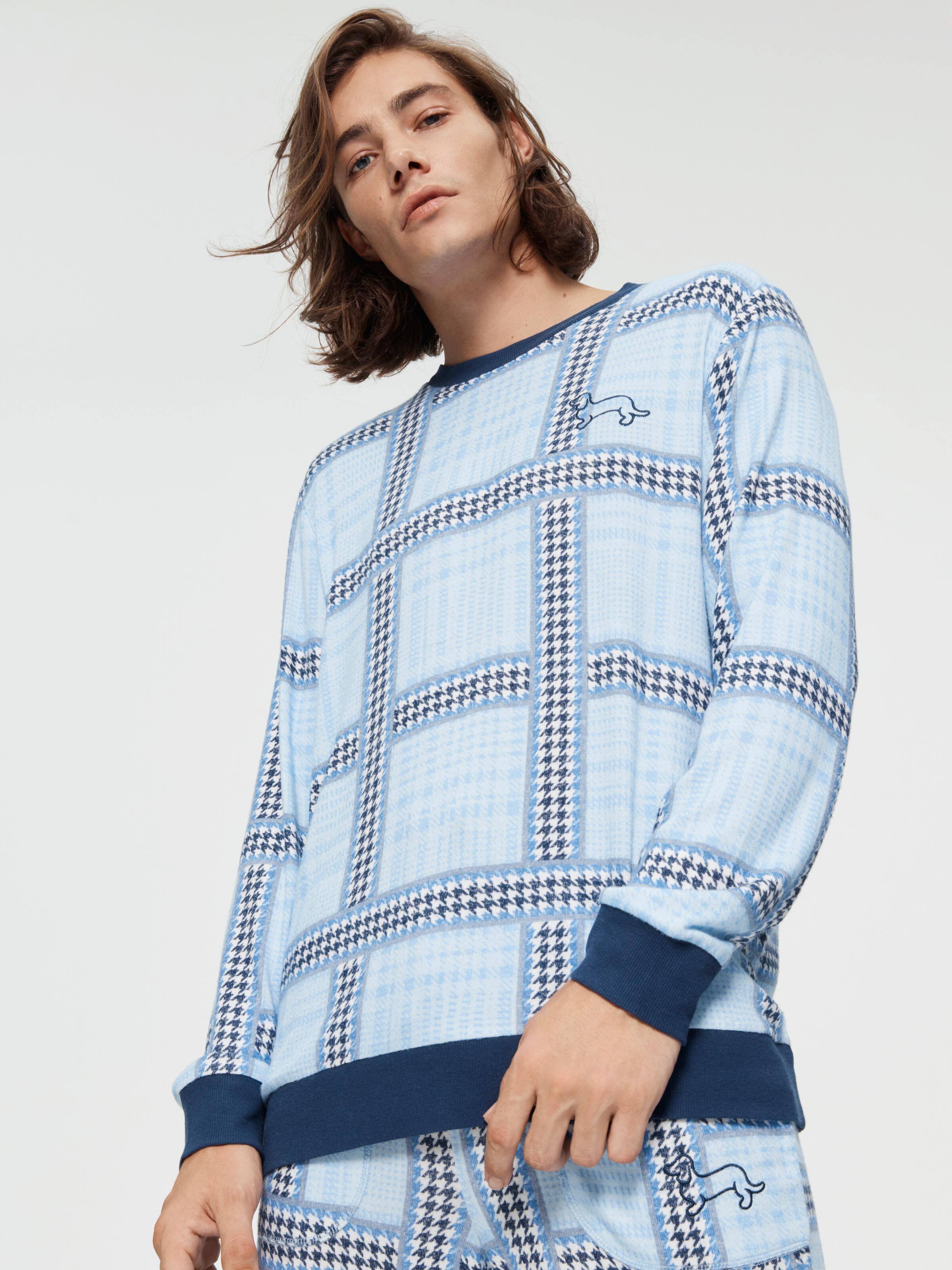 Fuzzy Check Sweater