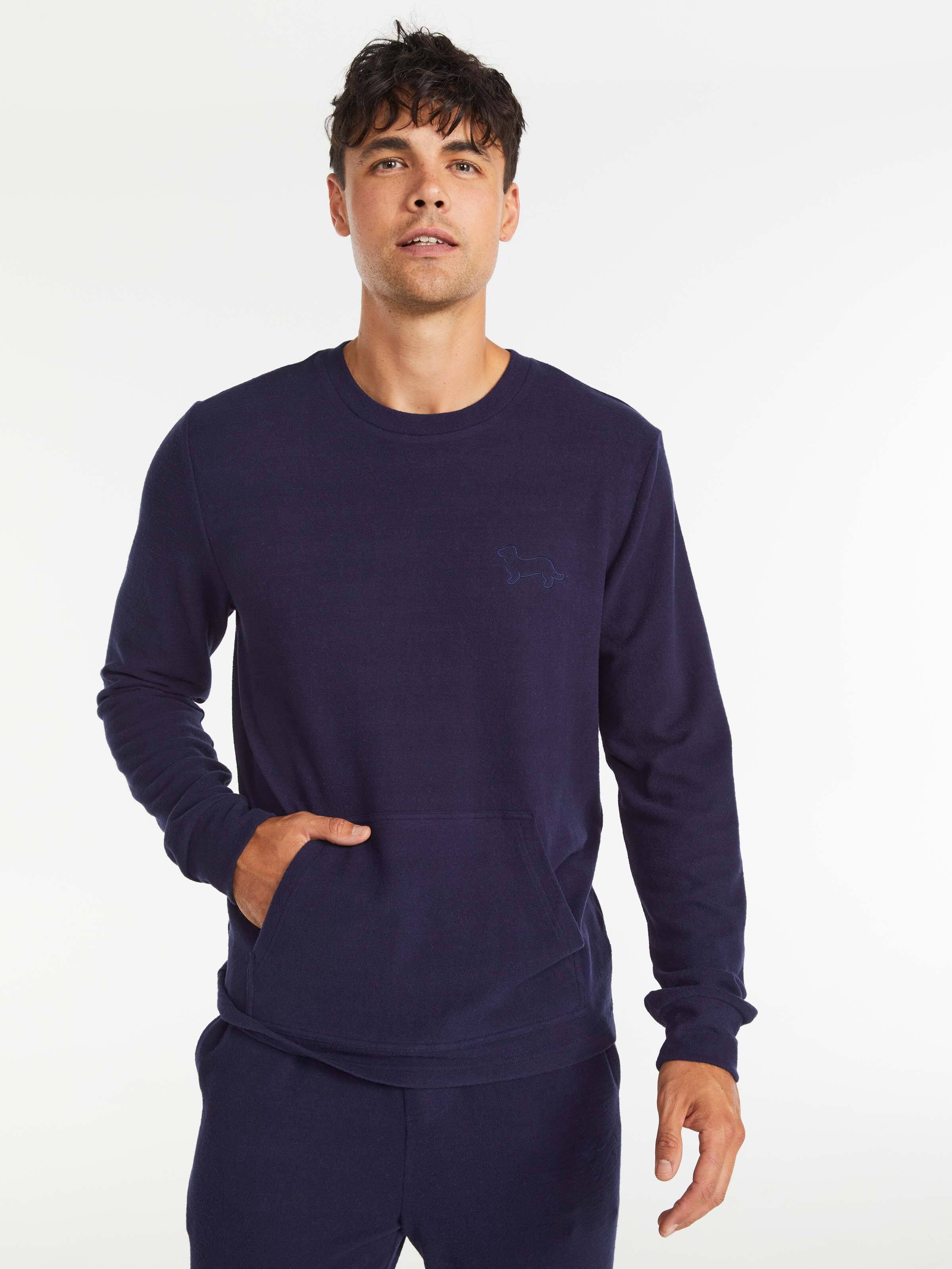 Navy Fuzzy Sweater