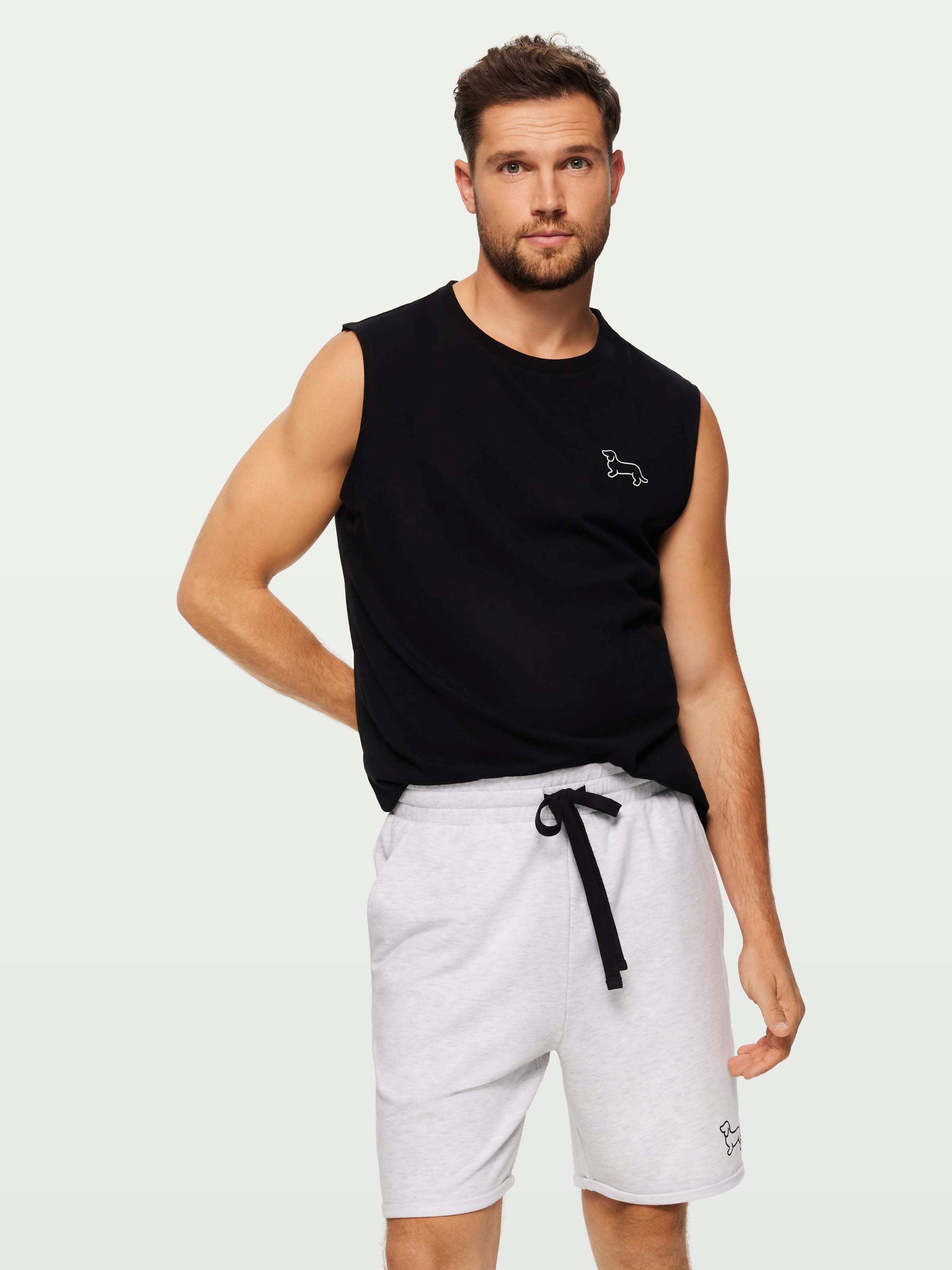 Image for P.A. Light Grey Cut Off Sweat Short from Peter Alexander