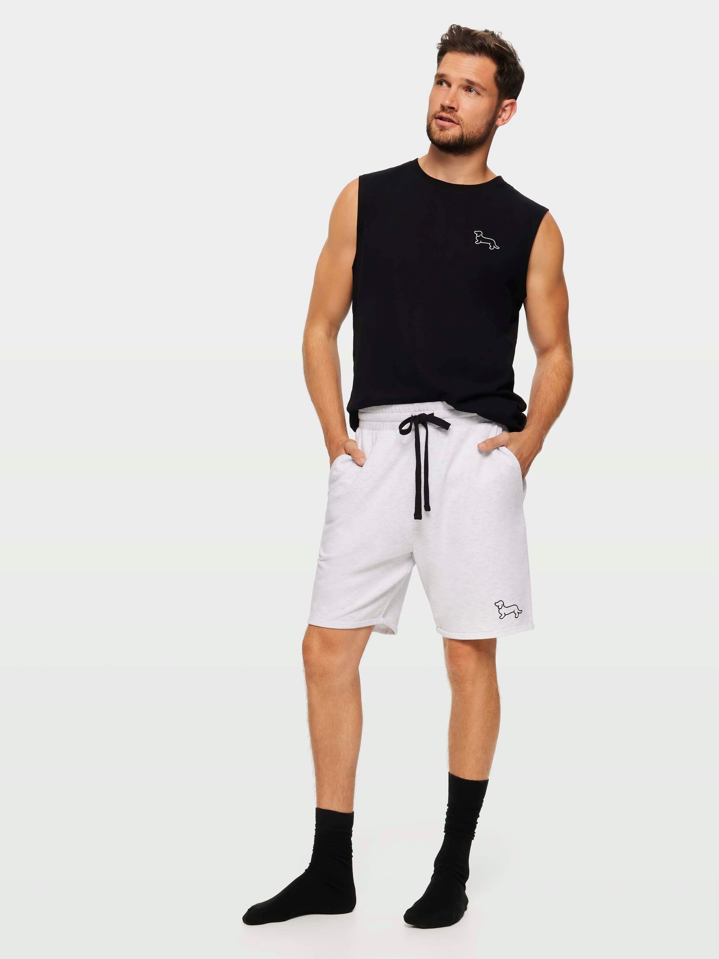 Image for P.A. Light Grey Cut Off Sweat Short from Peter Alexander