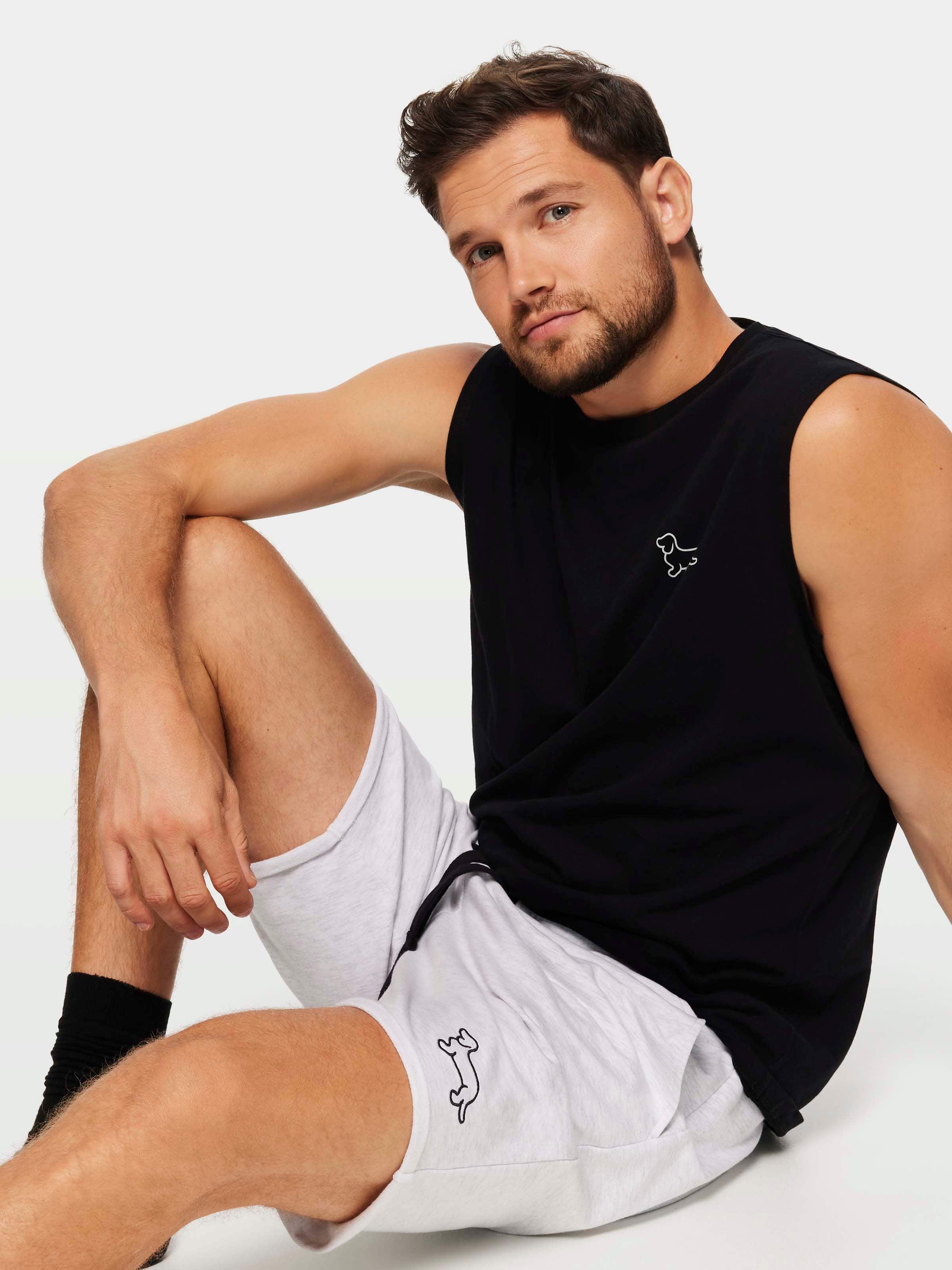 Image for P.A. Light Grey Cut Off Sweat Short from Peter Alexander