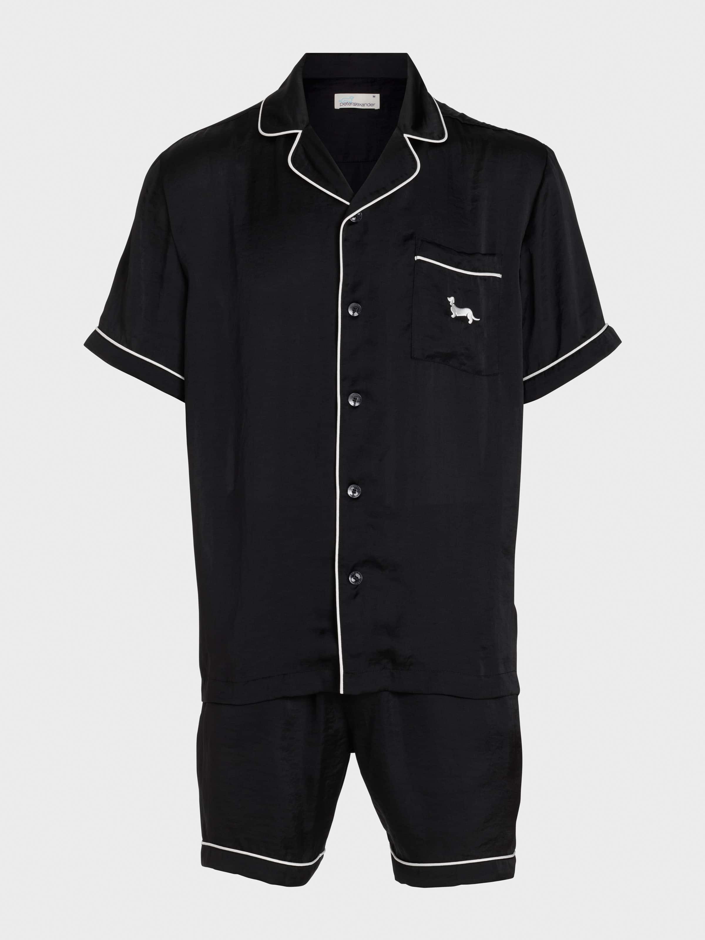 Image for Black Satin Pj Set from Peter Alexander