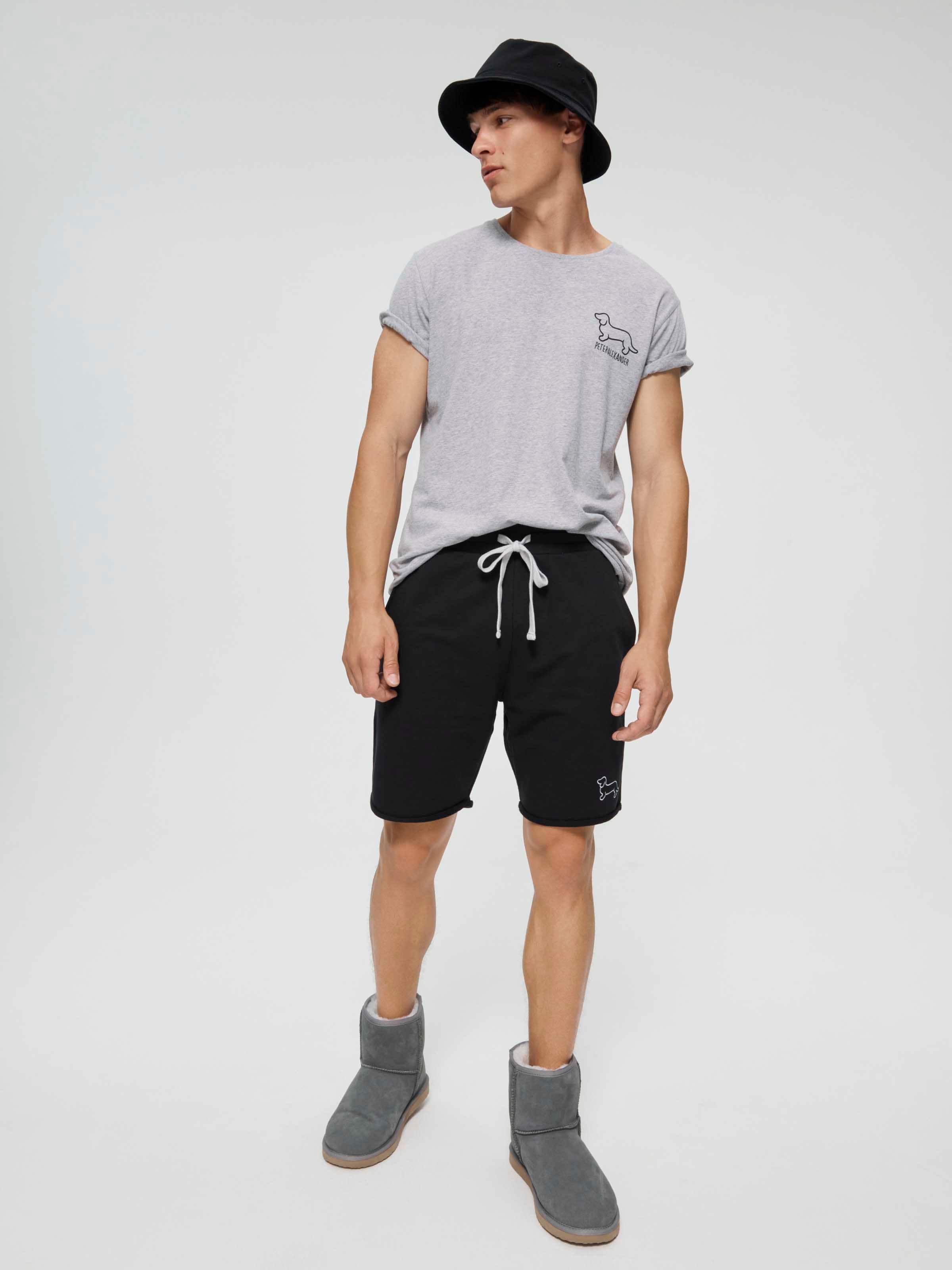 Image for P.A. Black Cut Off Sweat Short from Peter Alexander