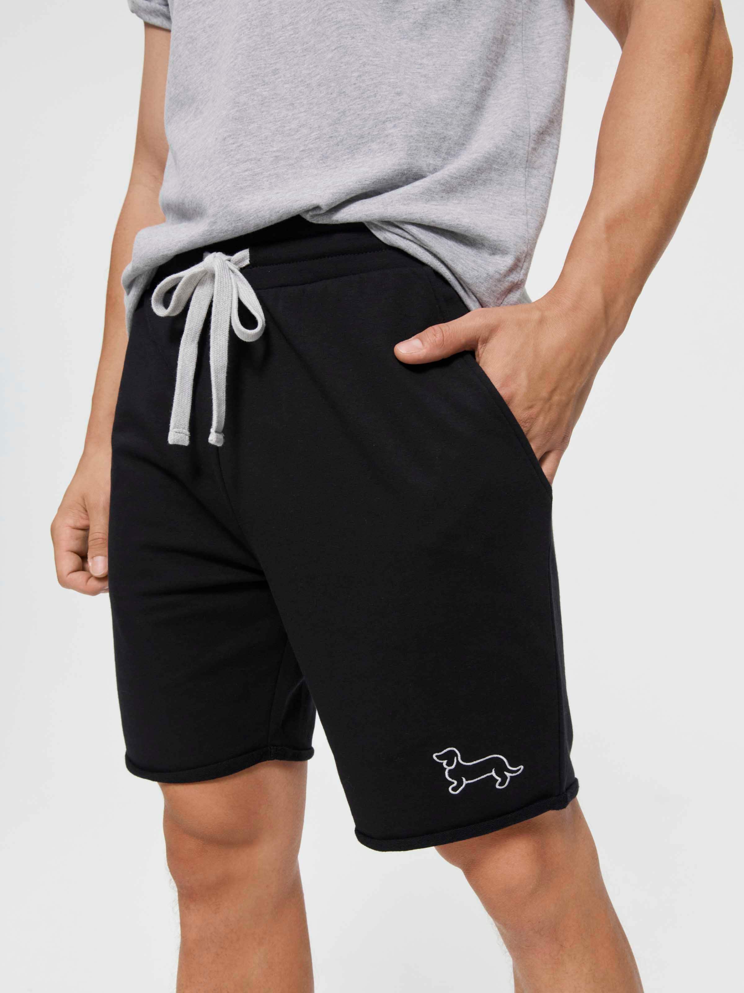 Image for P.A. Black Cut Off Sweat Short from Peter Alexander